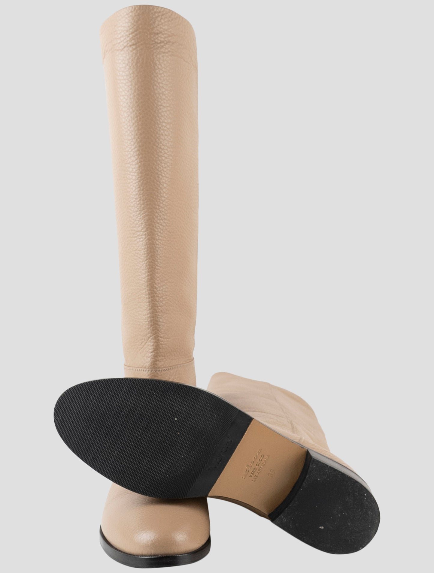 Kiton Beige Leather Boots