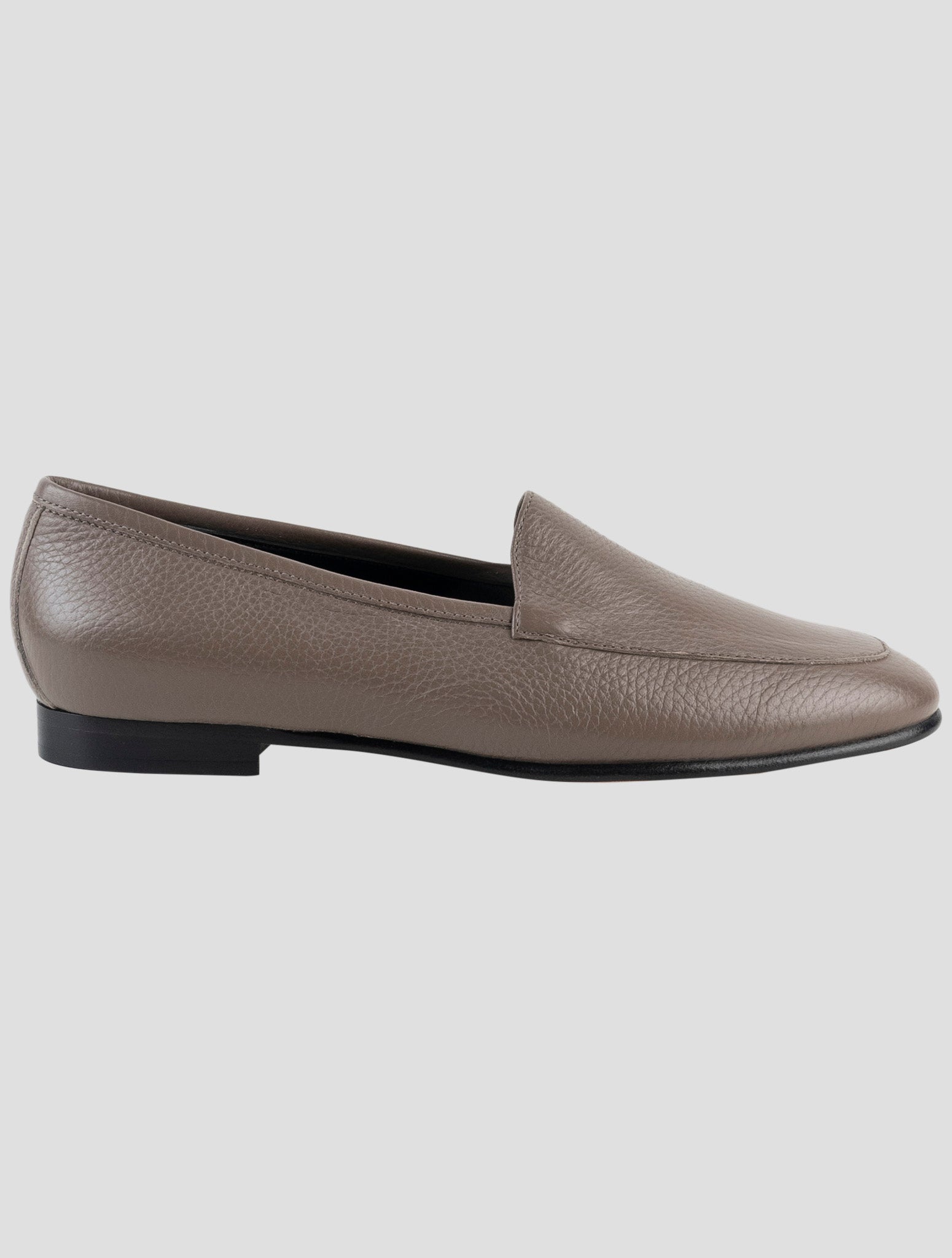 Kiton Taupe Leather Sneakers