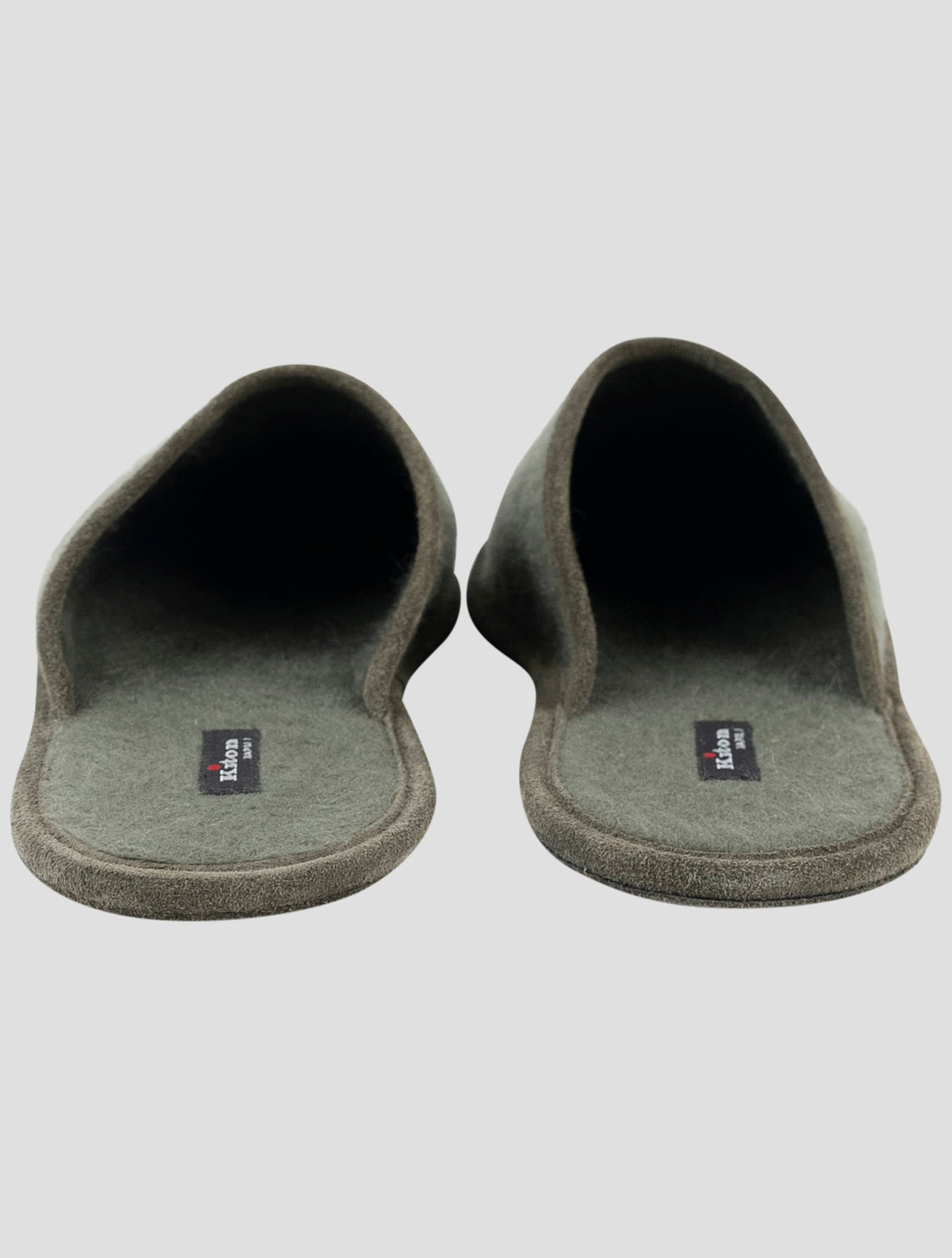 Kiton Green Cashmere Slippers