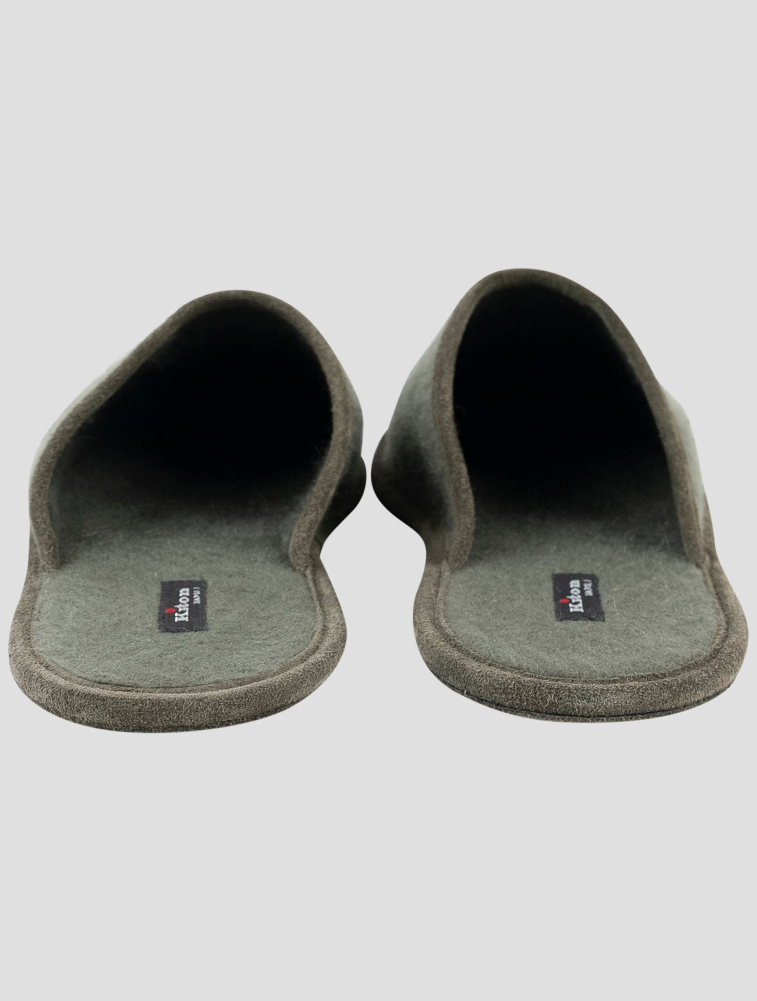 Kiton Green Cashmere Slippers