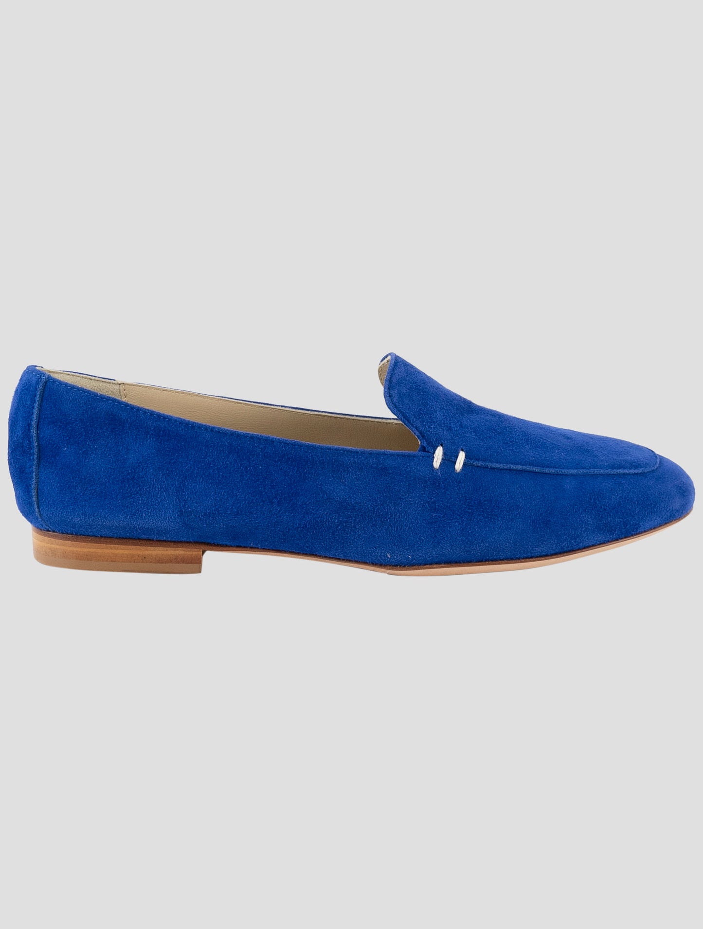 Kiton Blue Leather Suede Loafers