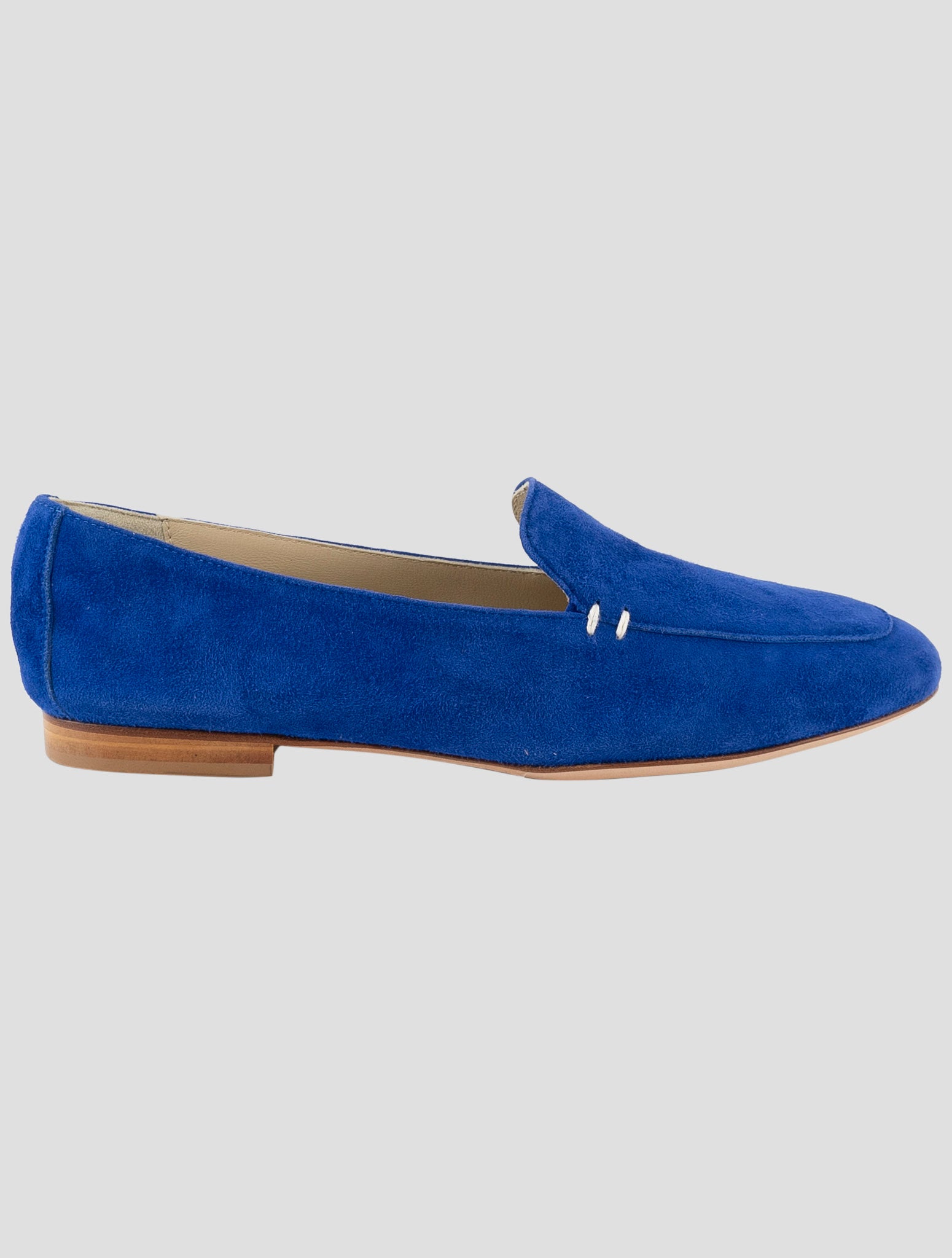 Kiton Blue Leather Suede Loafers