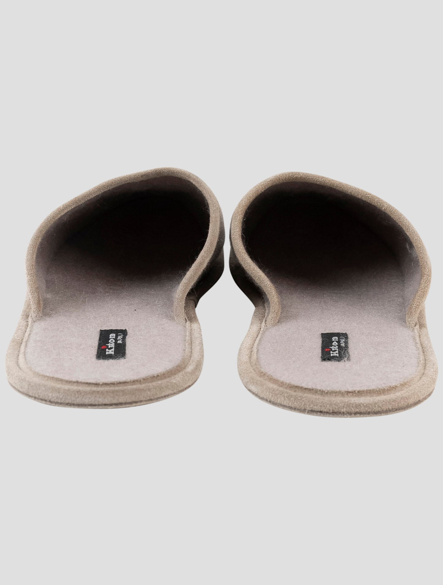 Kiton Beige Cashmere Slippers