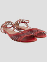 Kiton Red Leather Slingback