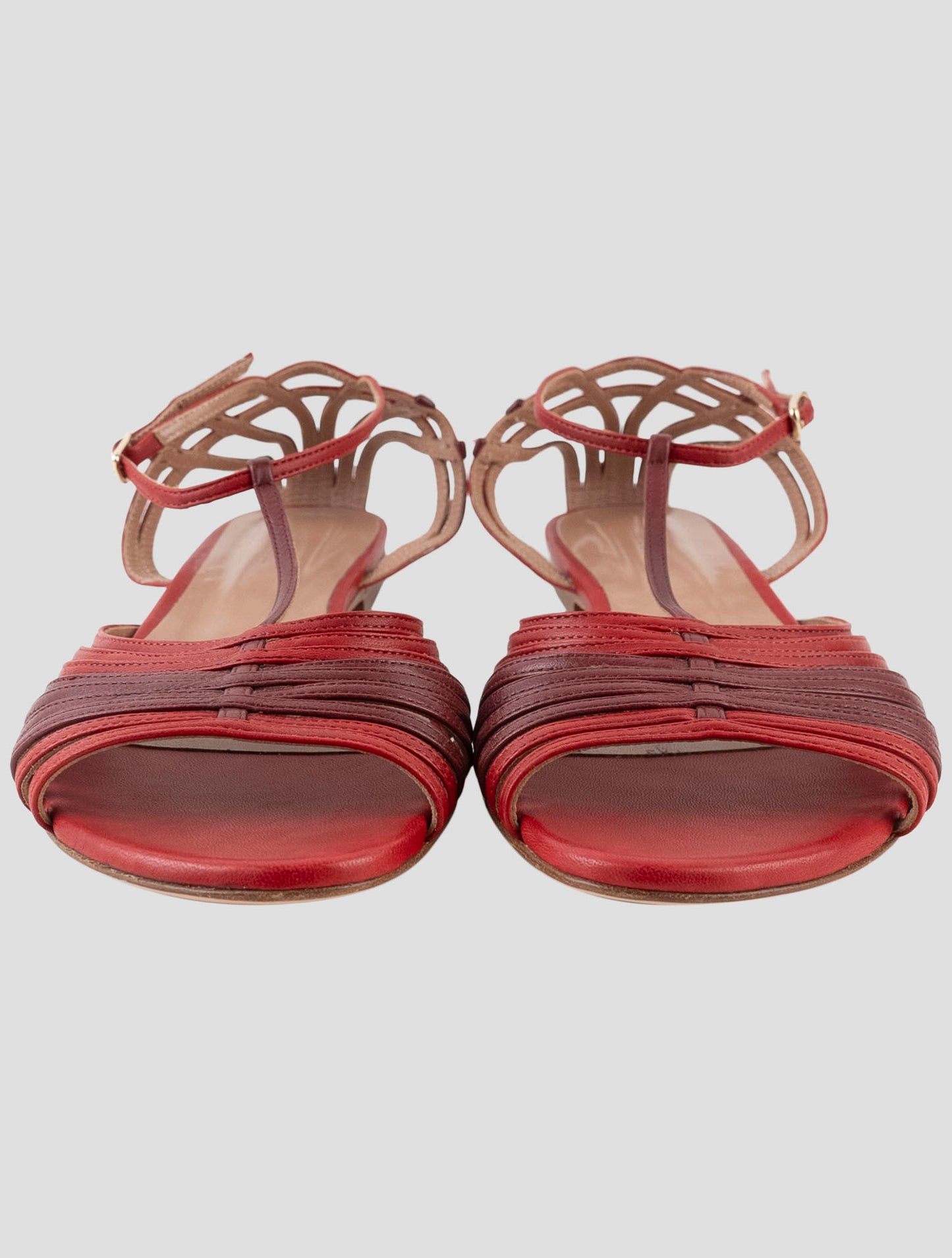 Kiton Red Leather Slingback