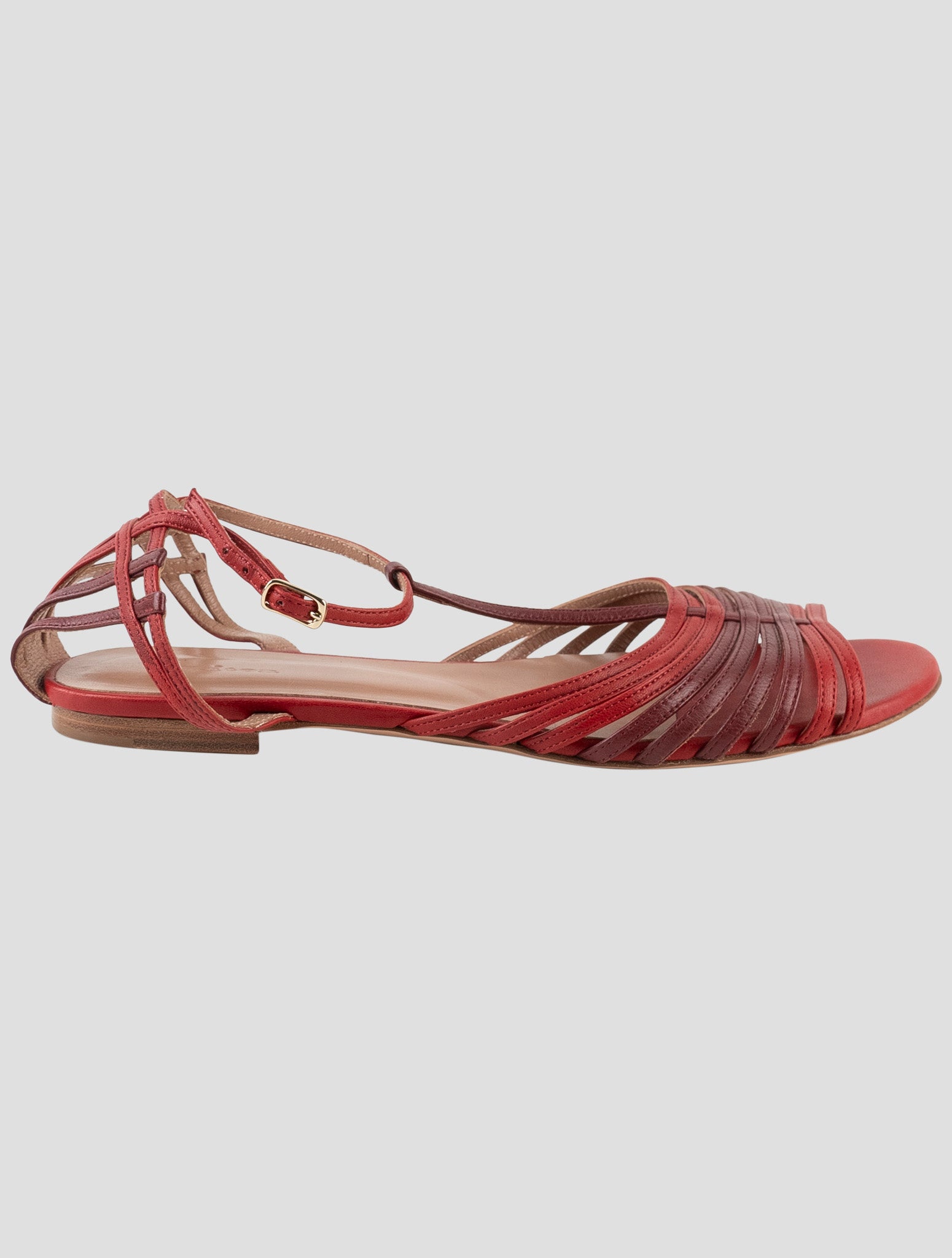 Kiton Red Leather Slingback