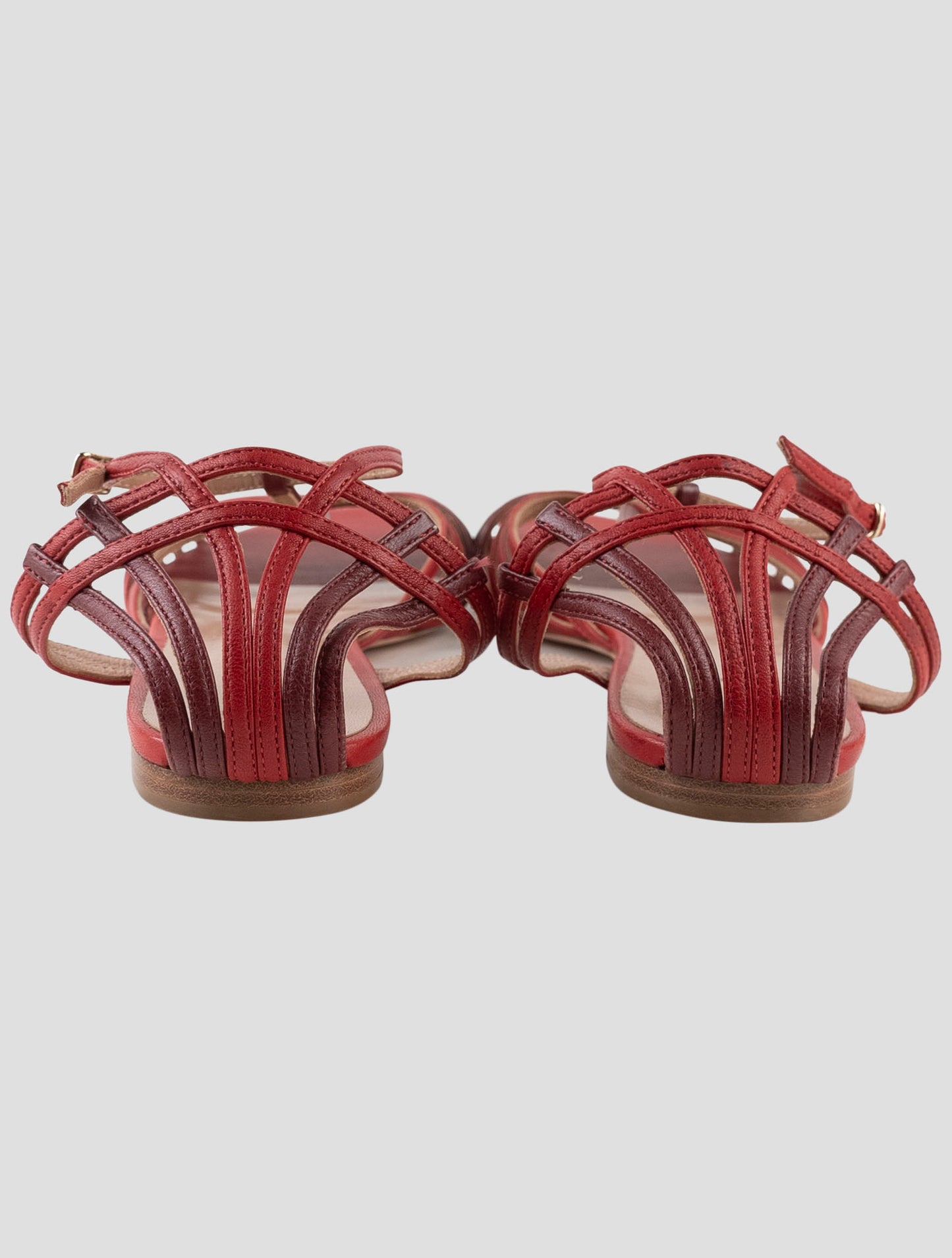 Kiton Red Leather Slingback