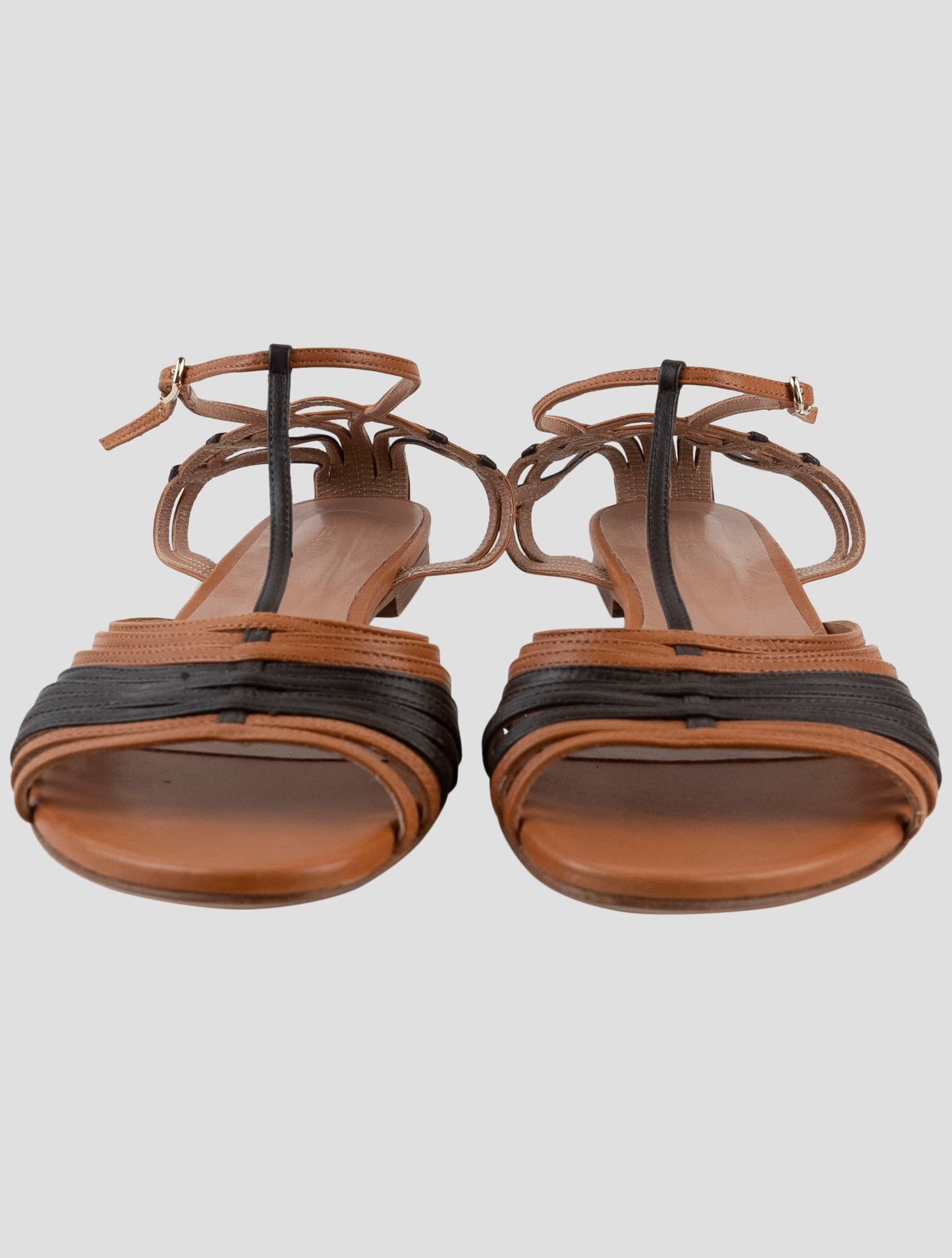 Kiton Brown Leather Slingback