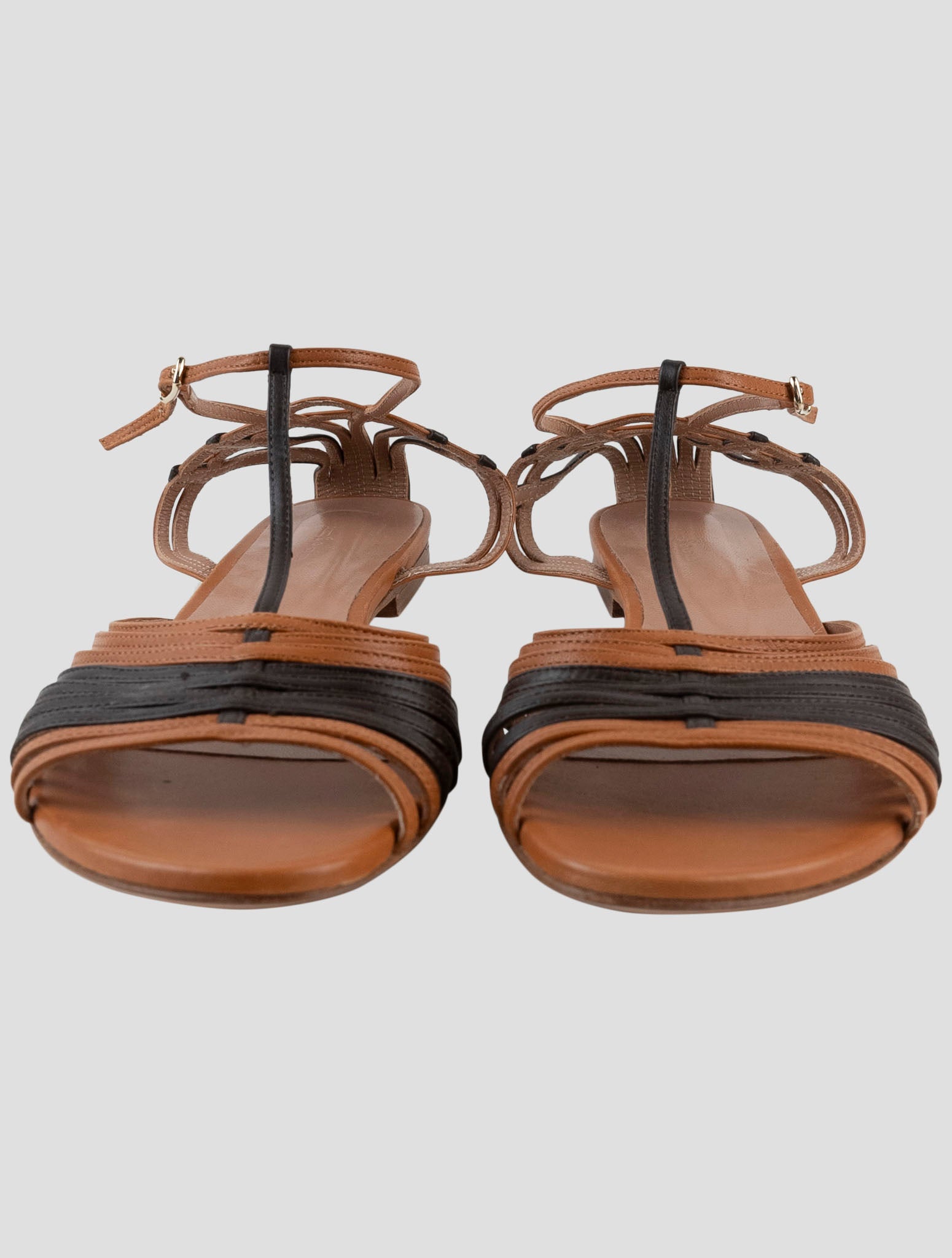 Kiton Brown Leather Slingback
