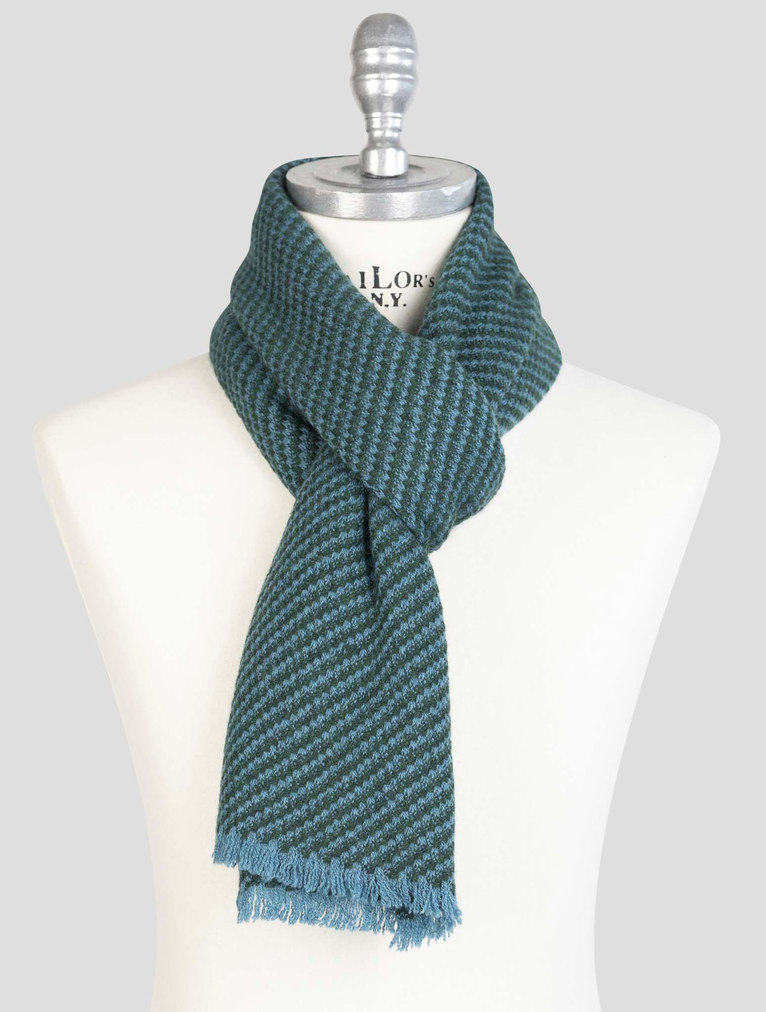 Kiton Green Cashmere Scarf