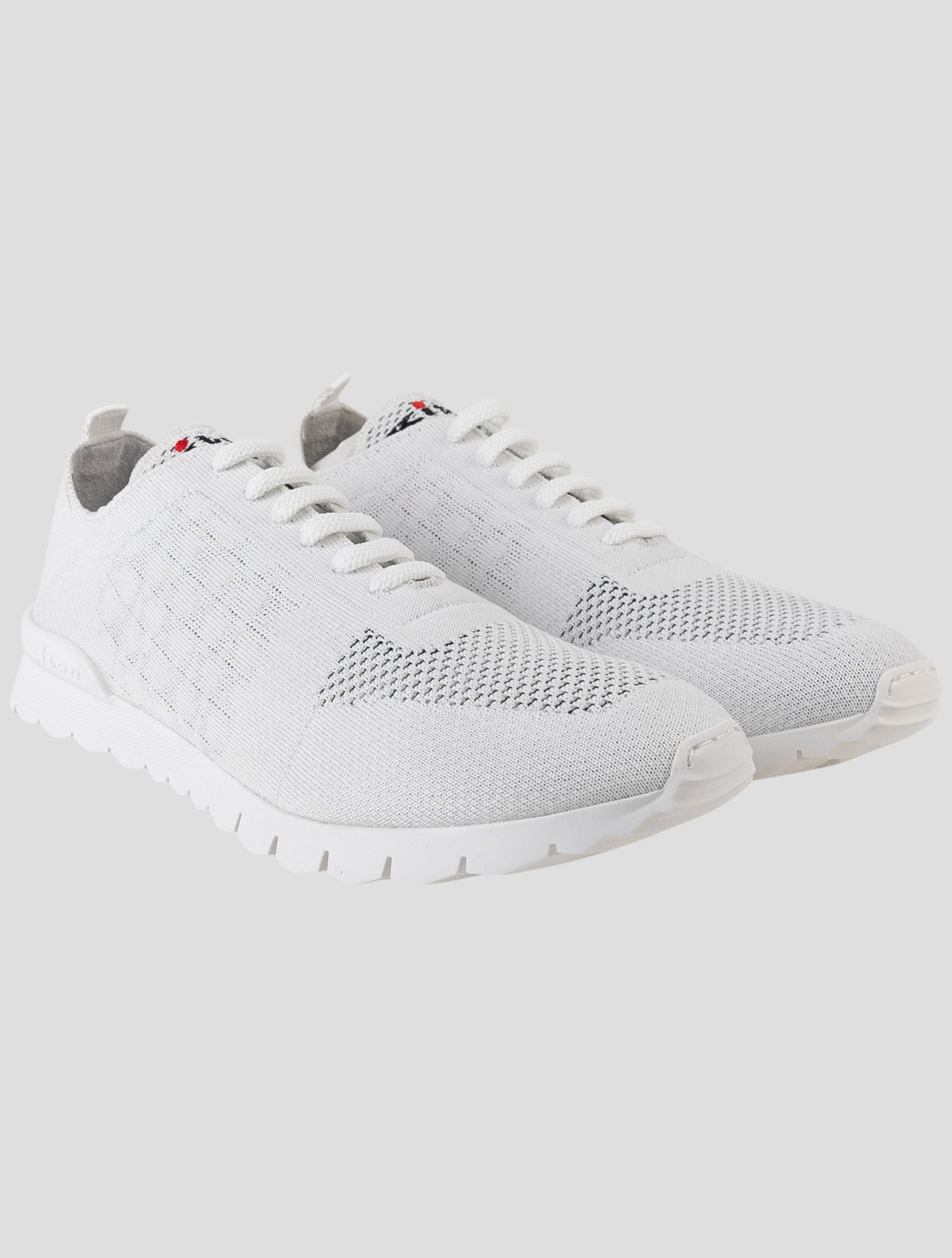 Kiton White Cotton Ea Sneakers