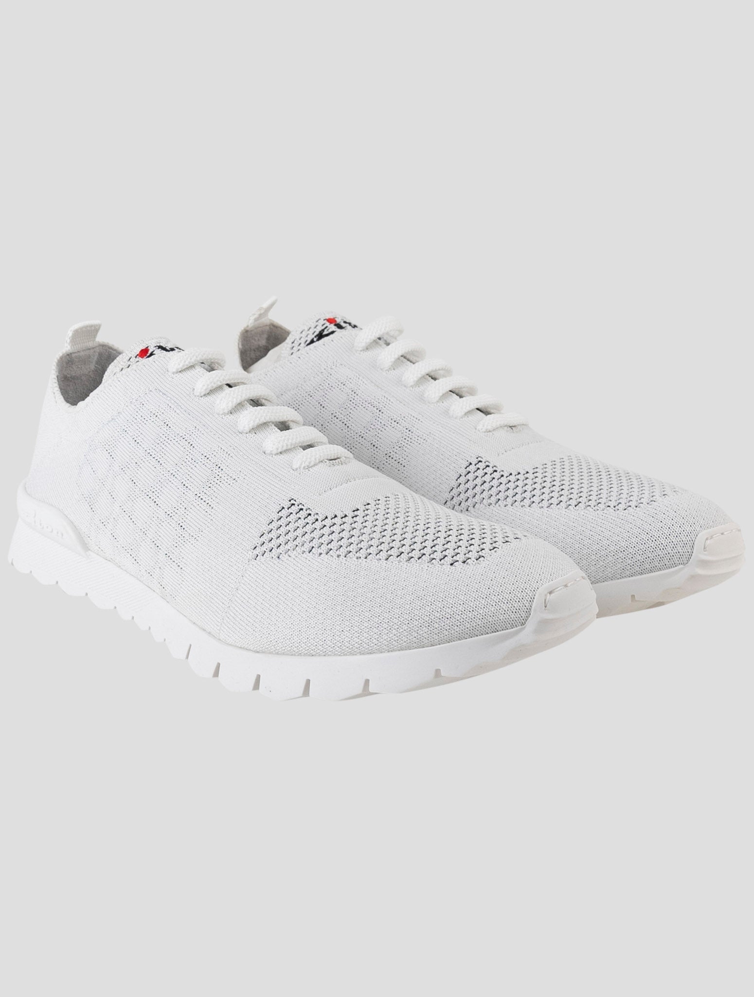 Kiton White Cotton Ea Sneakers