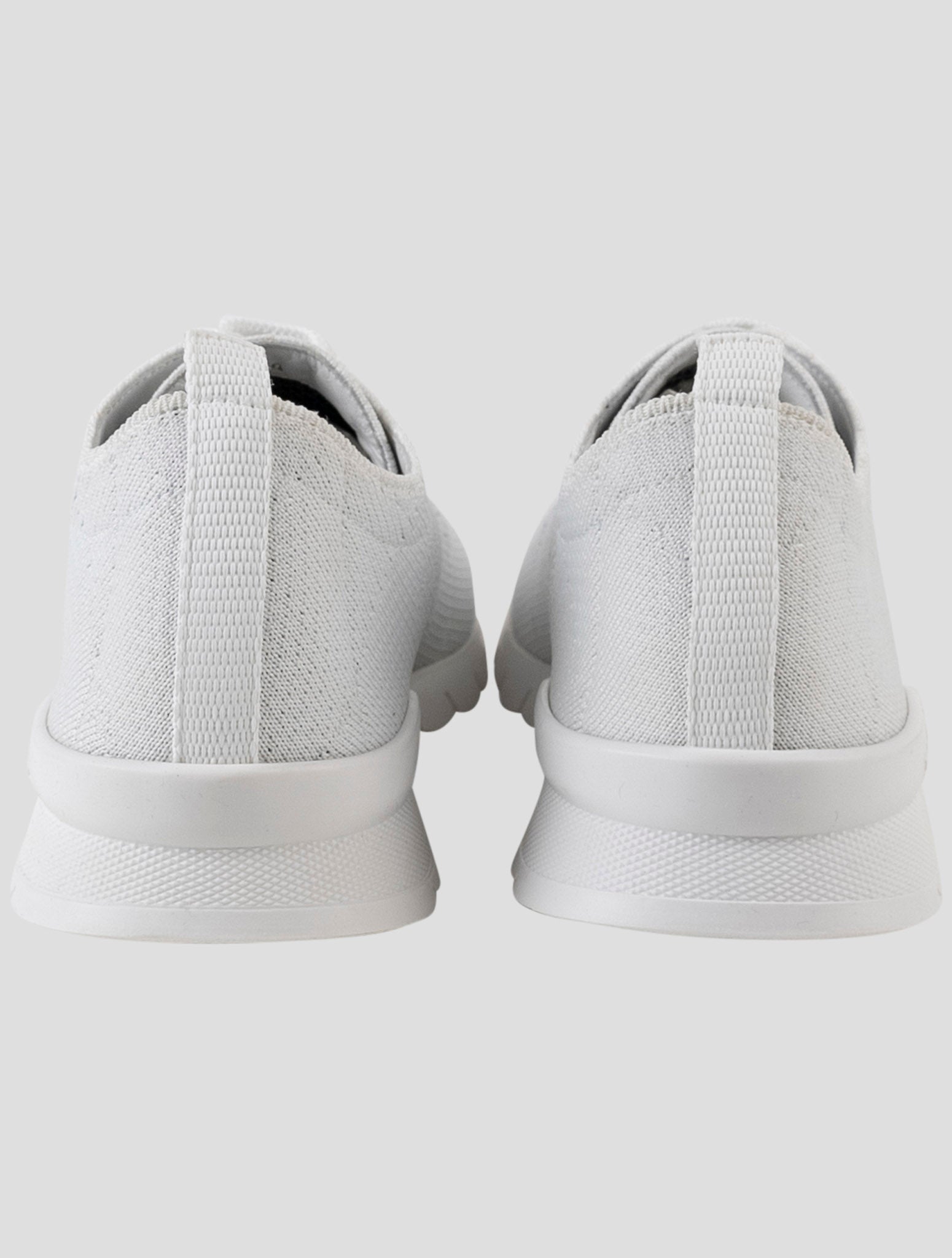 Kiton White Cotton Ea Sneakers