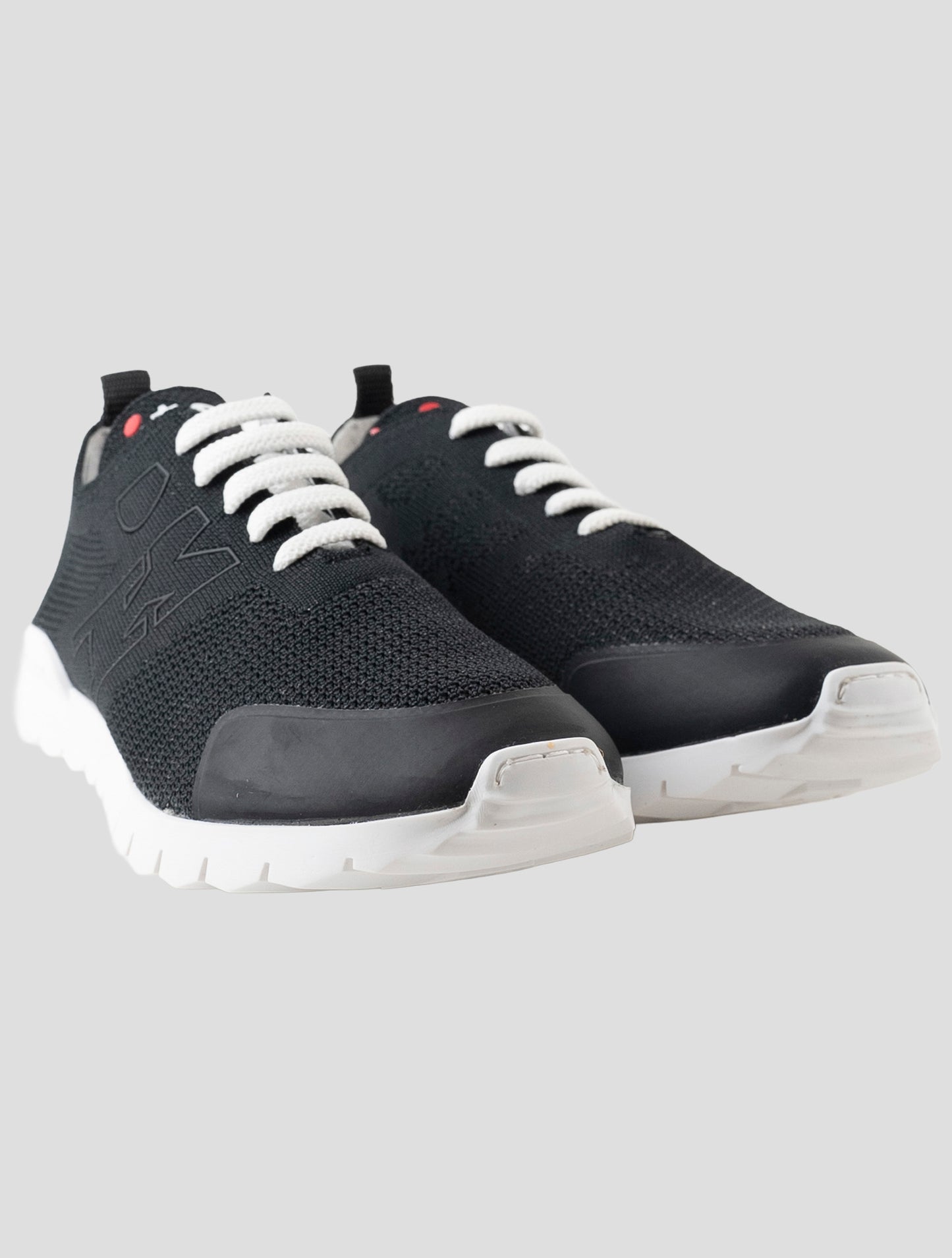 Kiton Black Cotton Ea Sneakers
