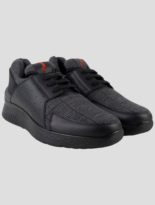 Kiton Black Leather Sneakers