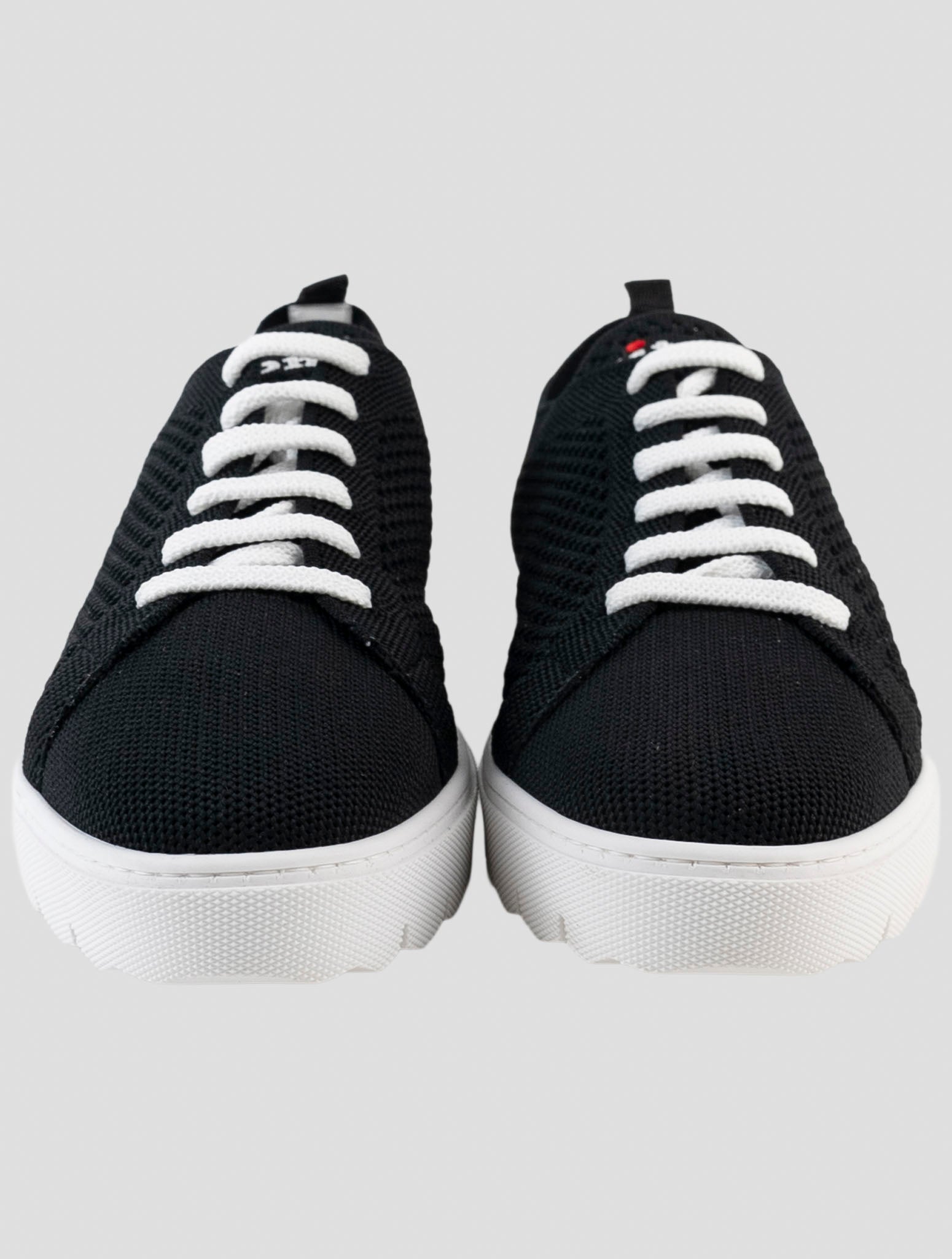 Kiton Black Cotton Ea Sneakers