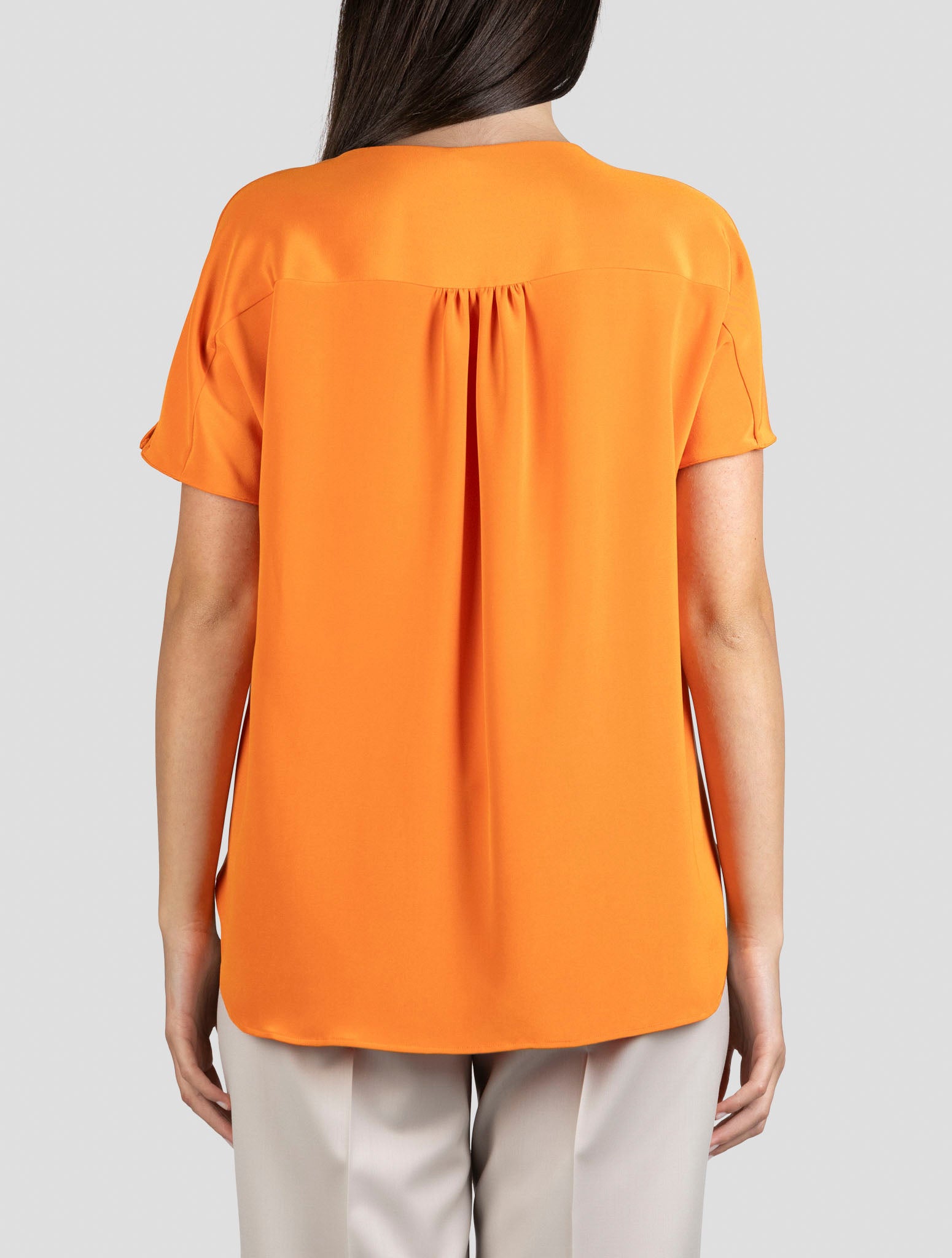 Kiton Orange Silk Ea Tank Tops