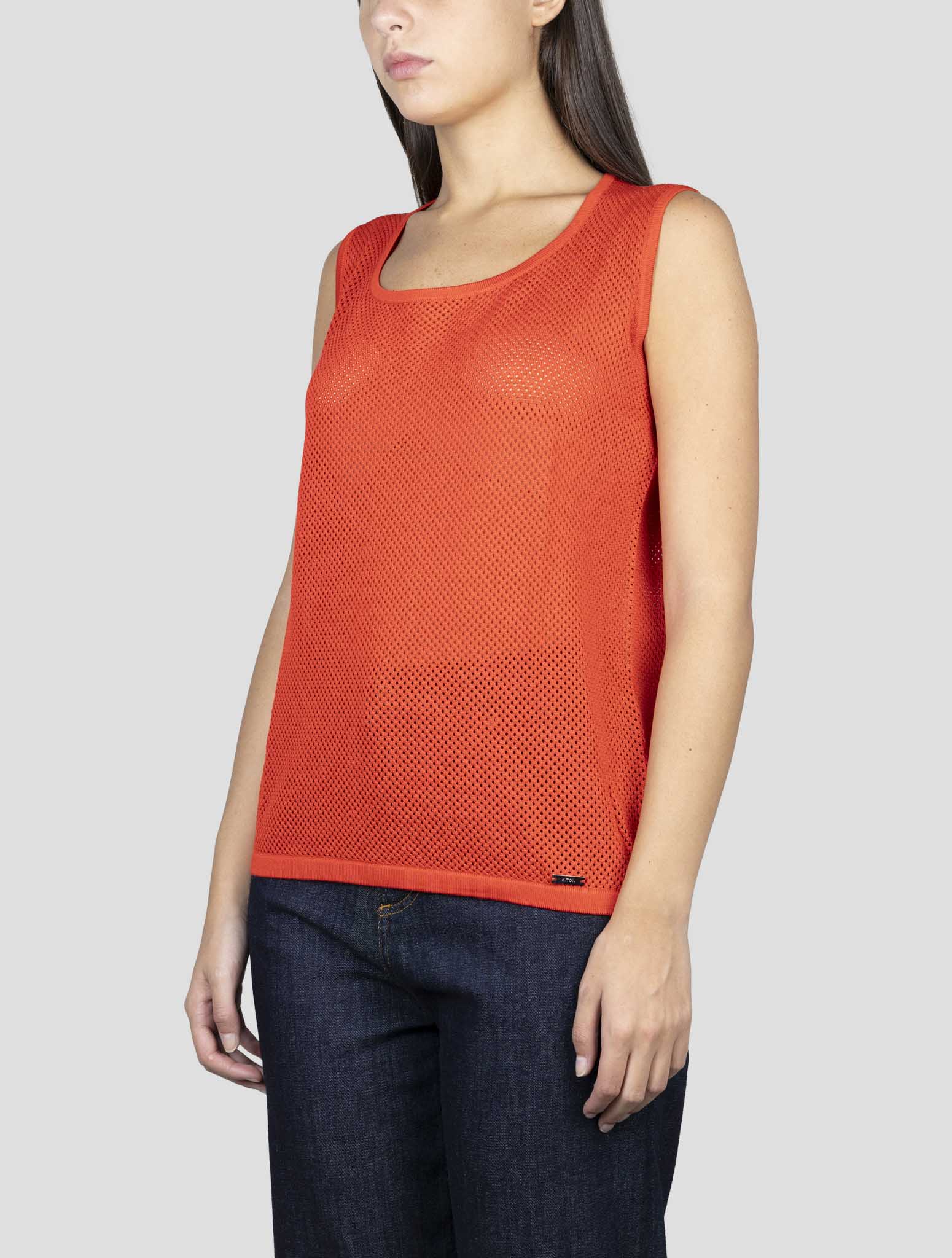 Kiton Red Silk Tank Top