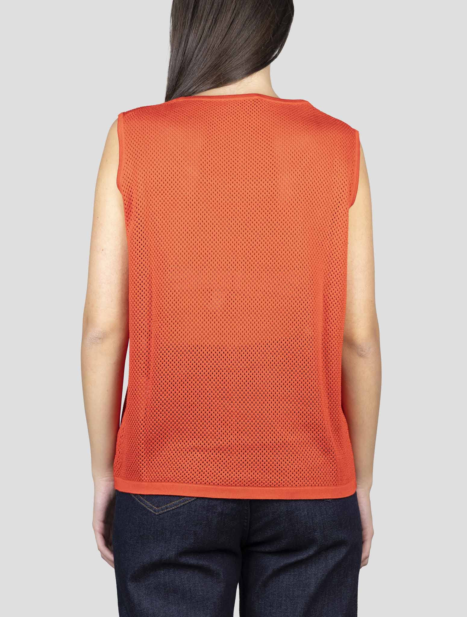 Kiton Red Silk Tank Top