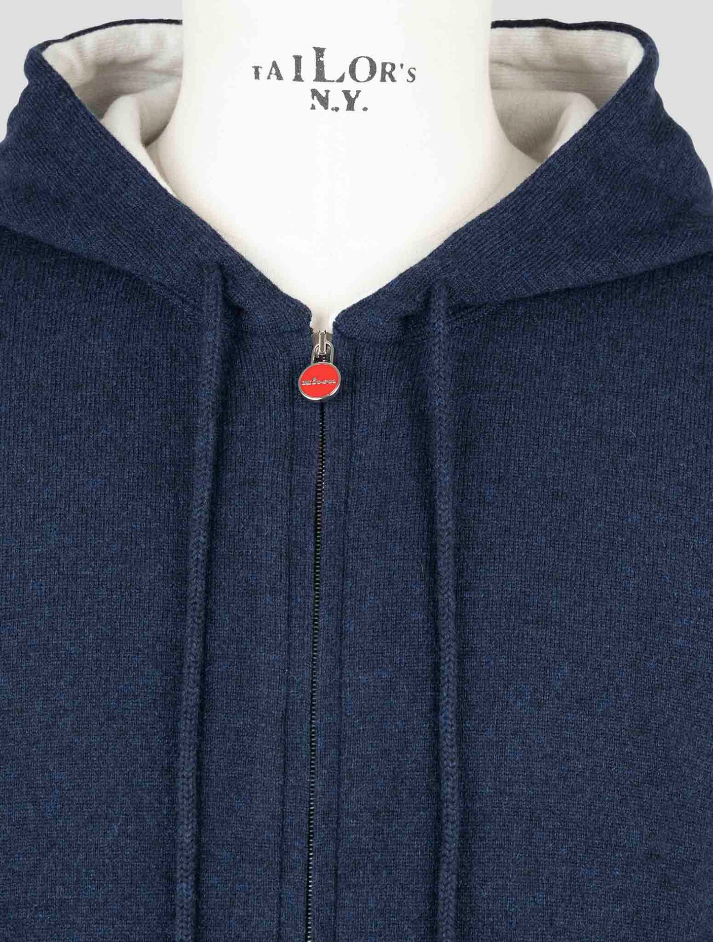 Kiton Blue Cashmere Sweater Full Zip