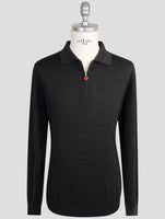 Kiton Dark Gray Wool Sweater Polo