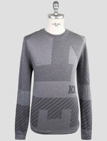 Kiton Knt Gray Cotton Sweater Crewneck