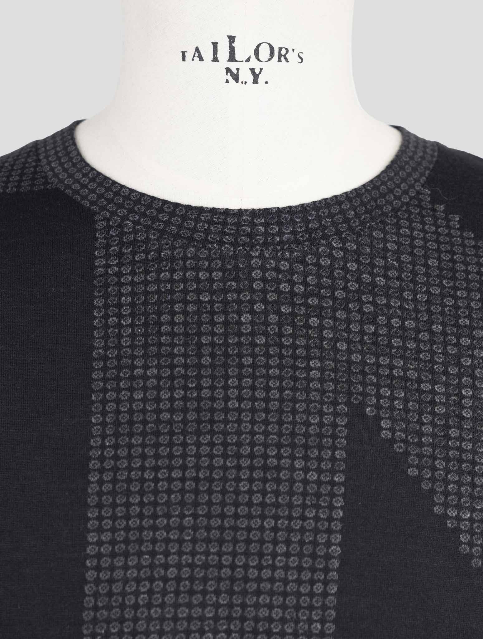 Kiton Knt Black Cotton Sweater Crewneck