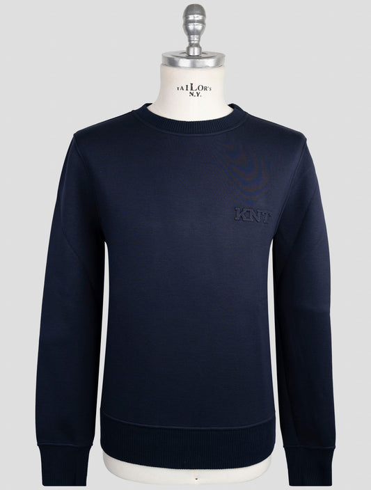Kiton Knt Blue Viscose Ea Sweater Crewneck