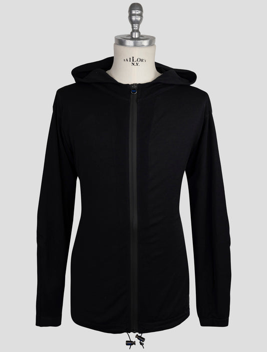 Kiton Knt Dark Blue Cotton Sweater Full Zip