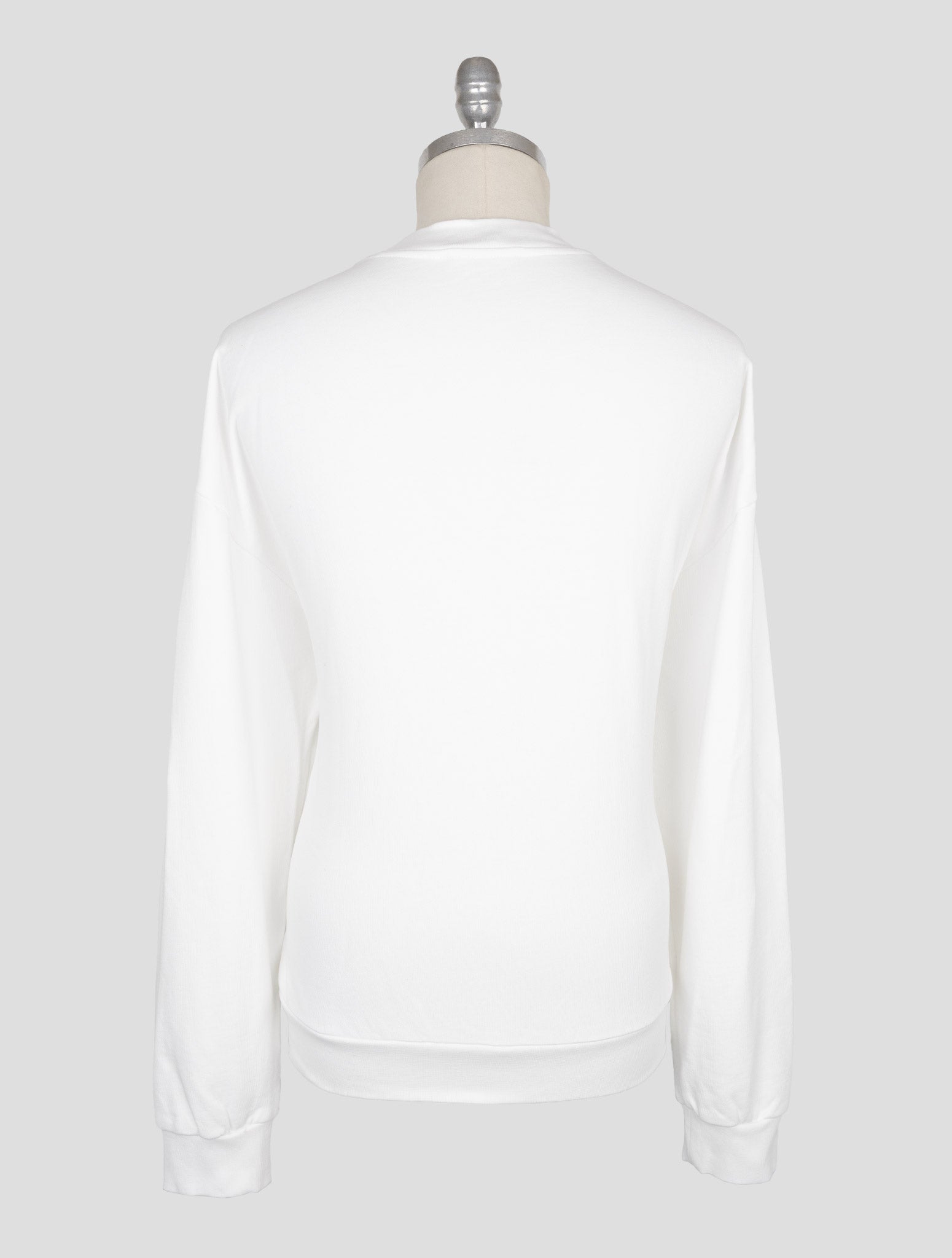 Kiton Knt White Cotton Sweater Crewneck