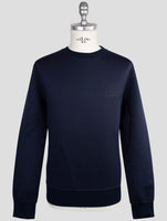 Kiton Knt Blue Cotton Sweater Crewneck