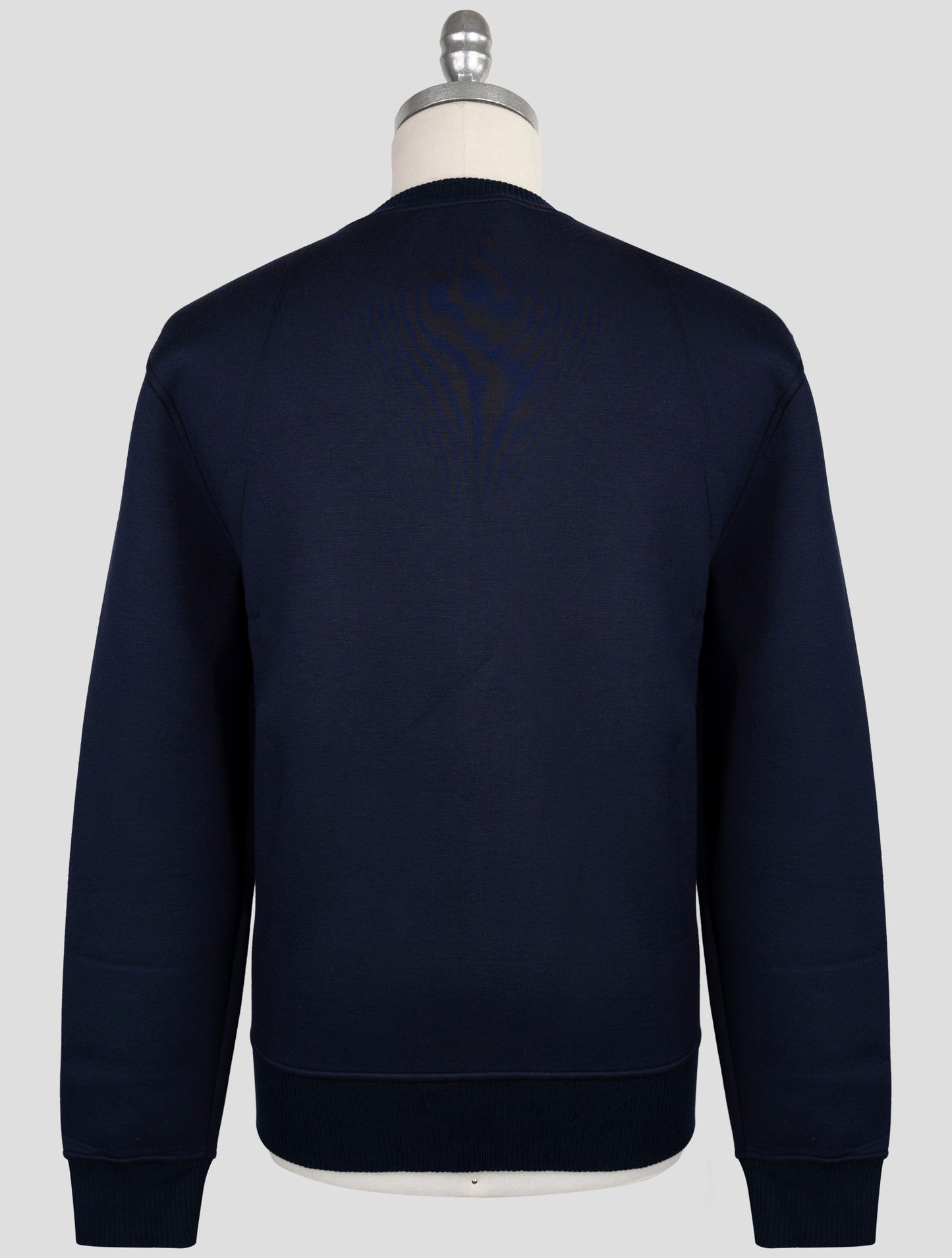 Kiton Knt Blue Cotton Sweater Crewneck