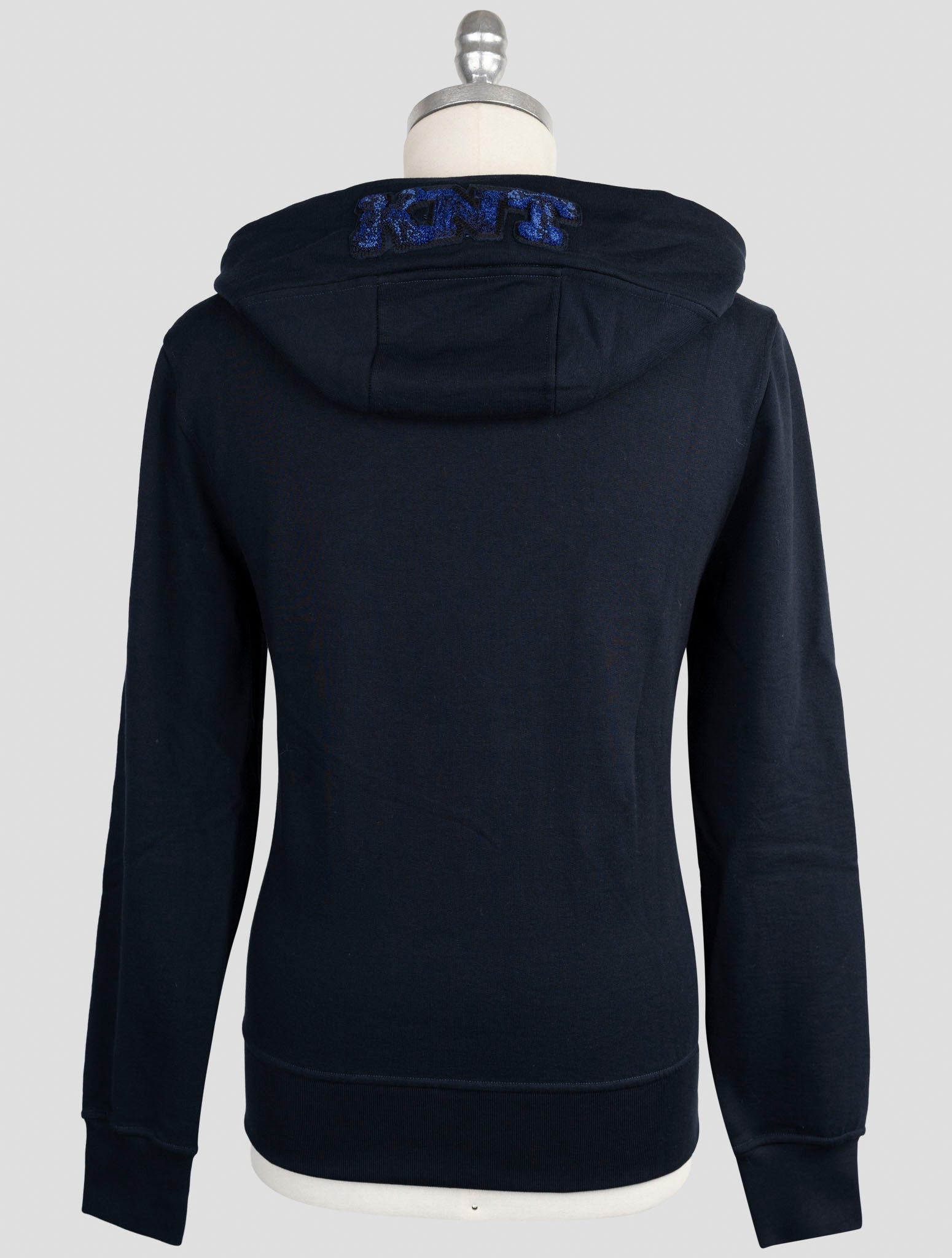 Kiton Knt Blue Cotton Sweater Hoodie