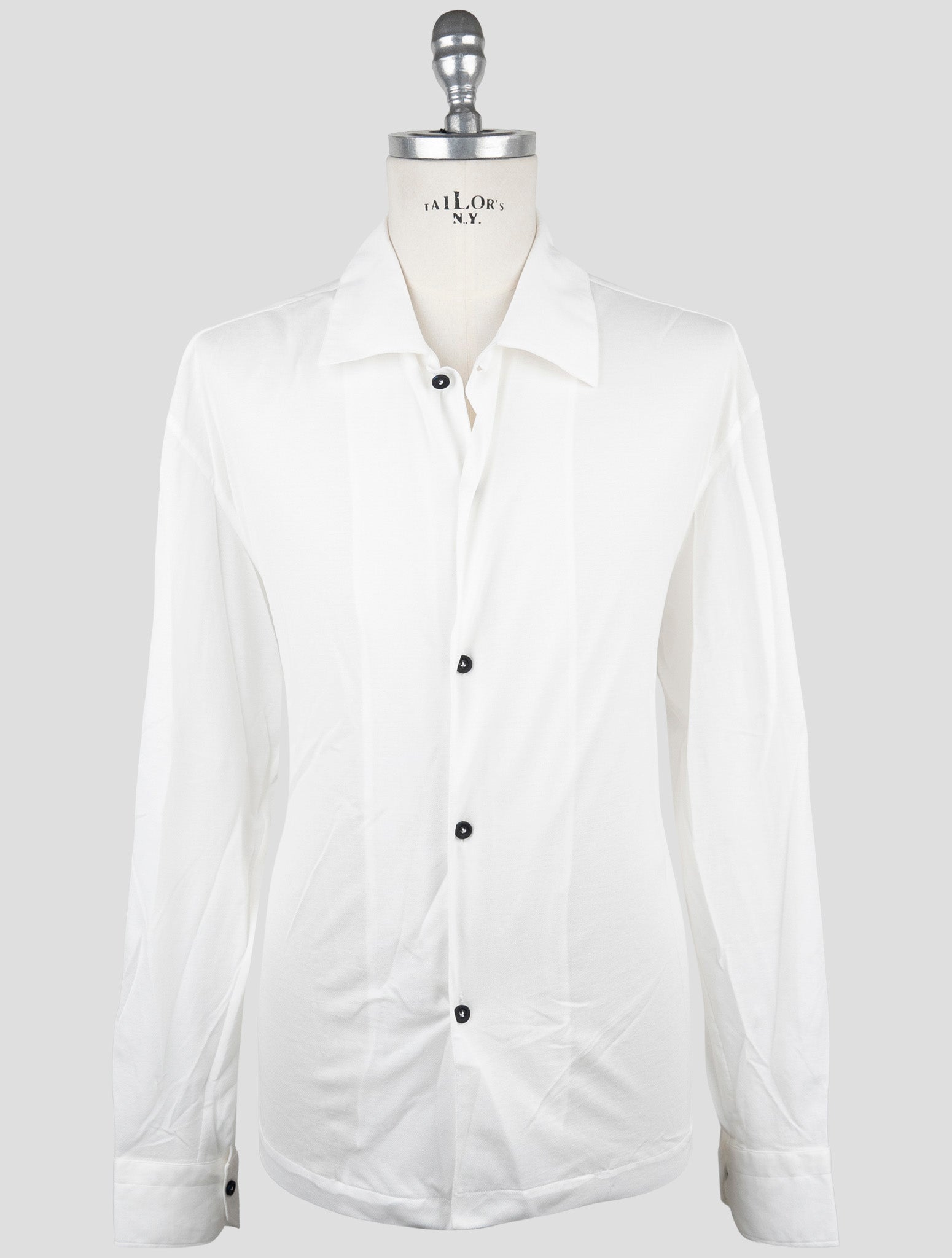 Kiton Knt White Cotton Shirt
