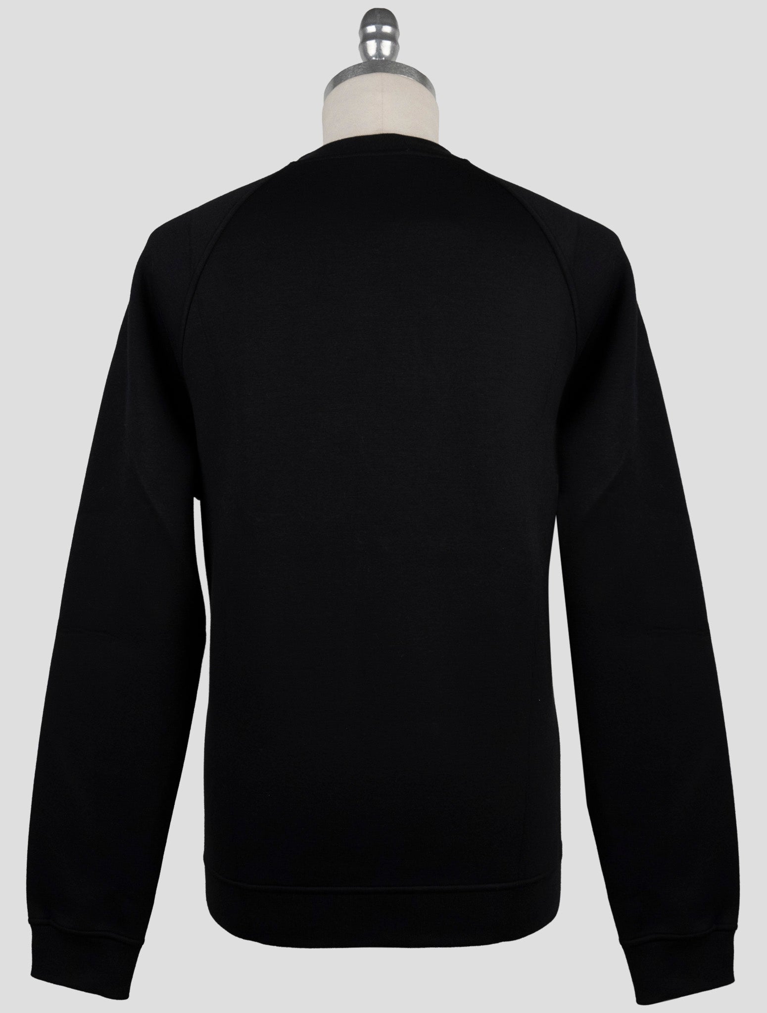 Kiton Knt Black Cotton Sweater Crewneck