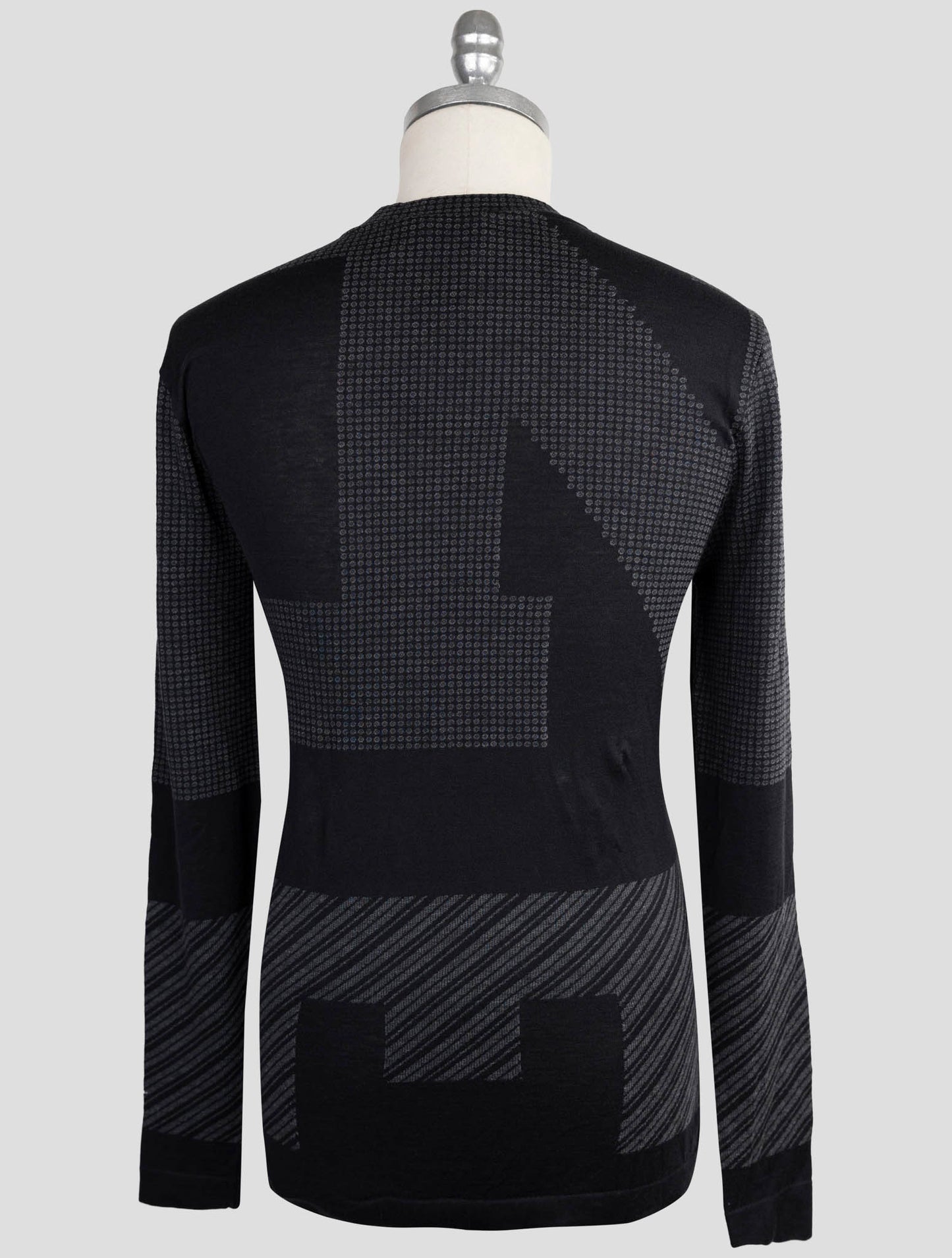 Kiton Knt Gray Cotton Sweater Crewneck