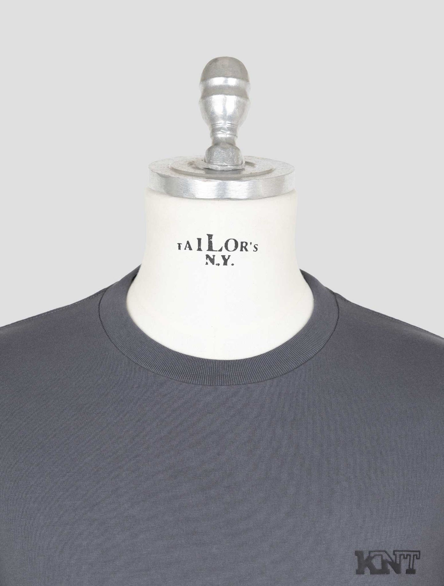 Kiton Knt Gray Cotton T-Shirt
