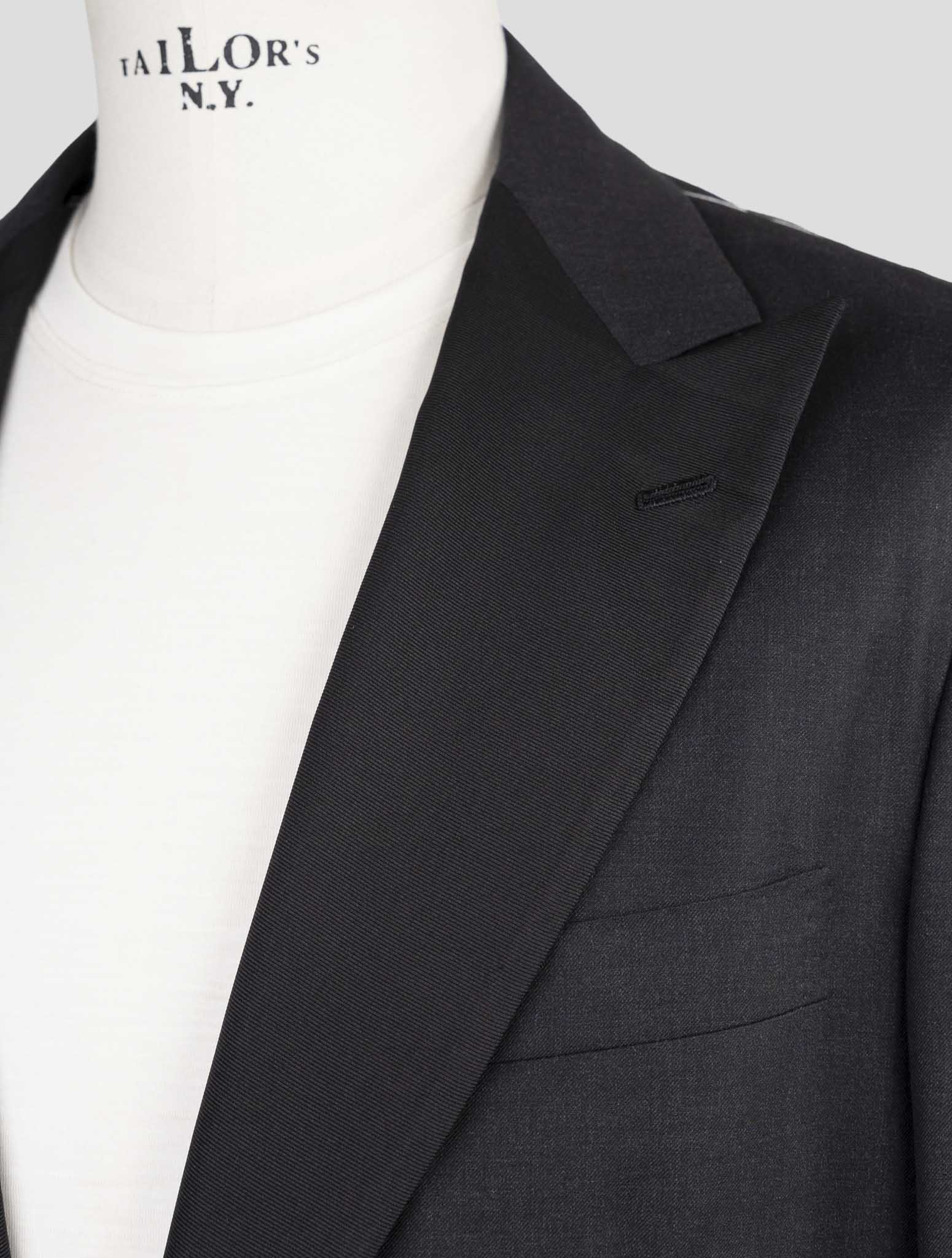 Kiton Knt Black  Wool Blazer