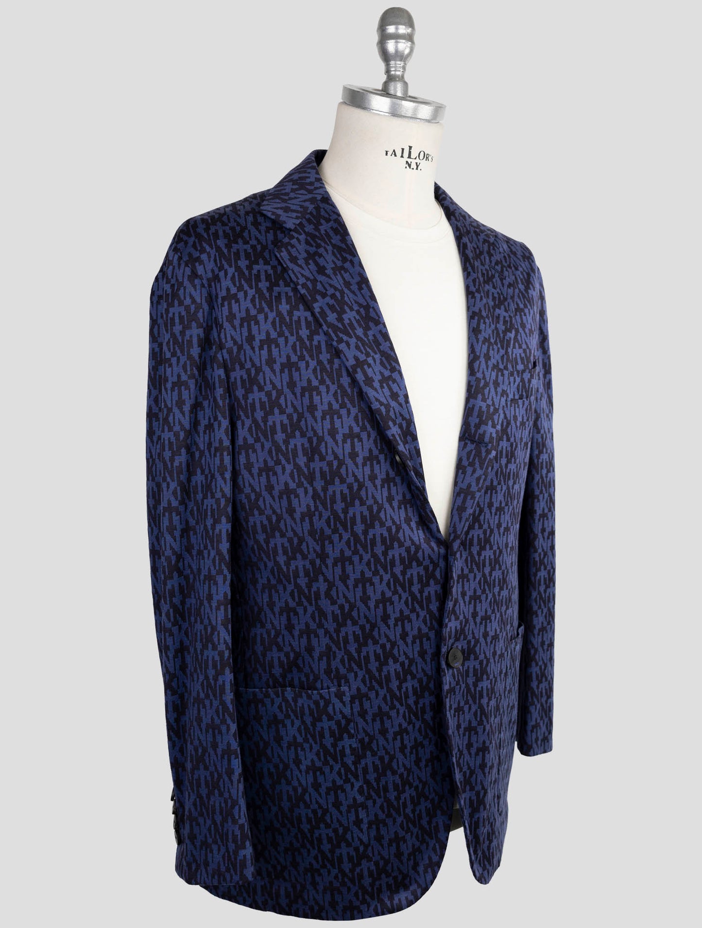 Kiton Knt Blue Cotton Cashmere Pa Blazer