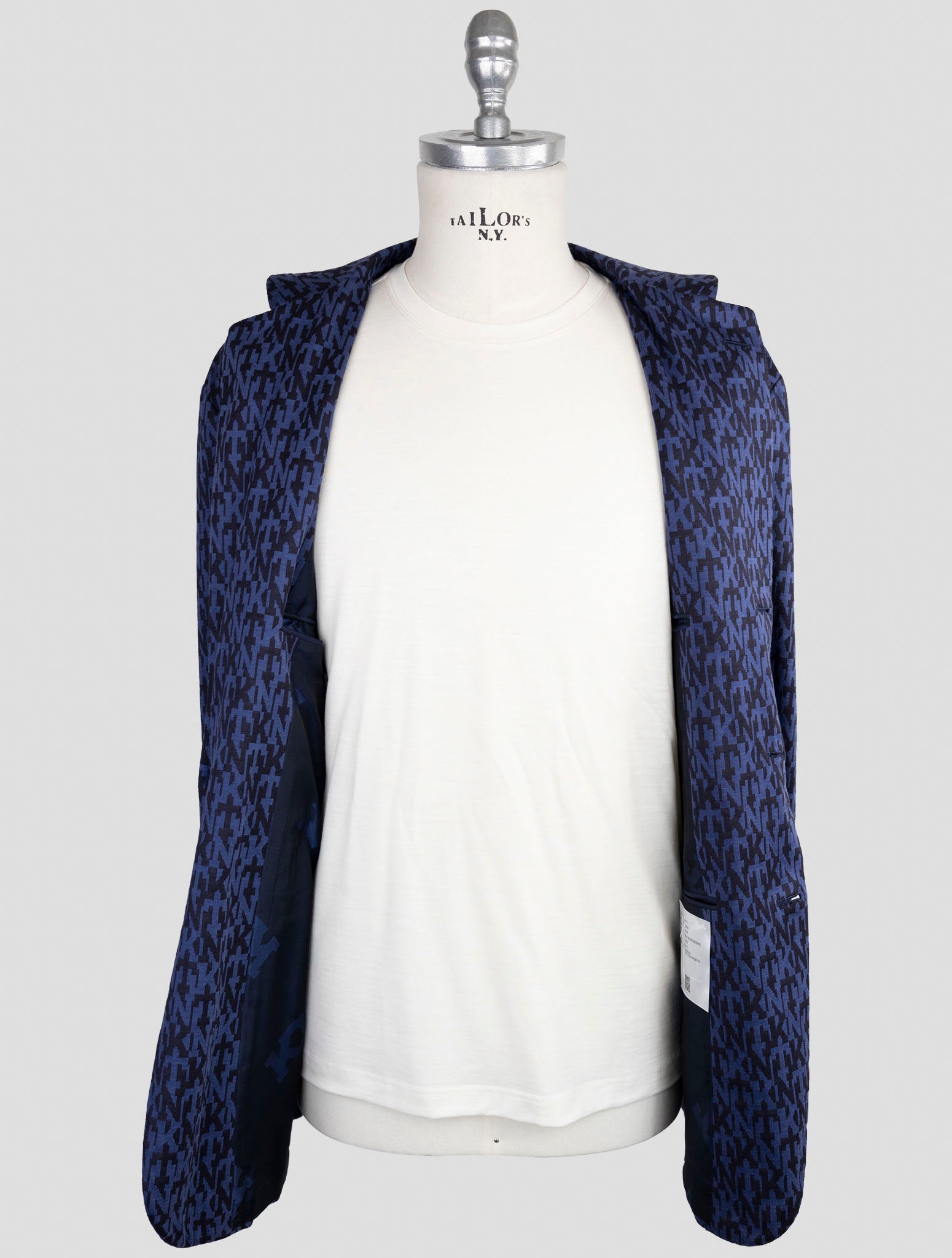 Kiton Knt Blue Cotton Cashmere Pa Blazer