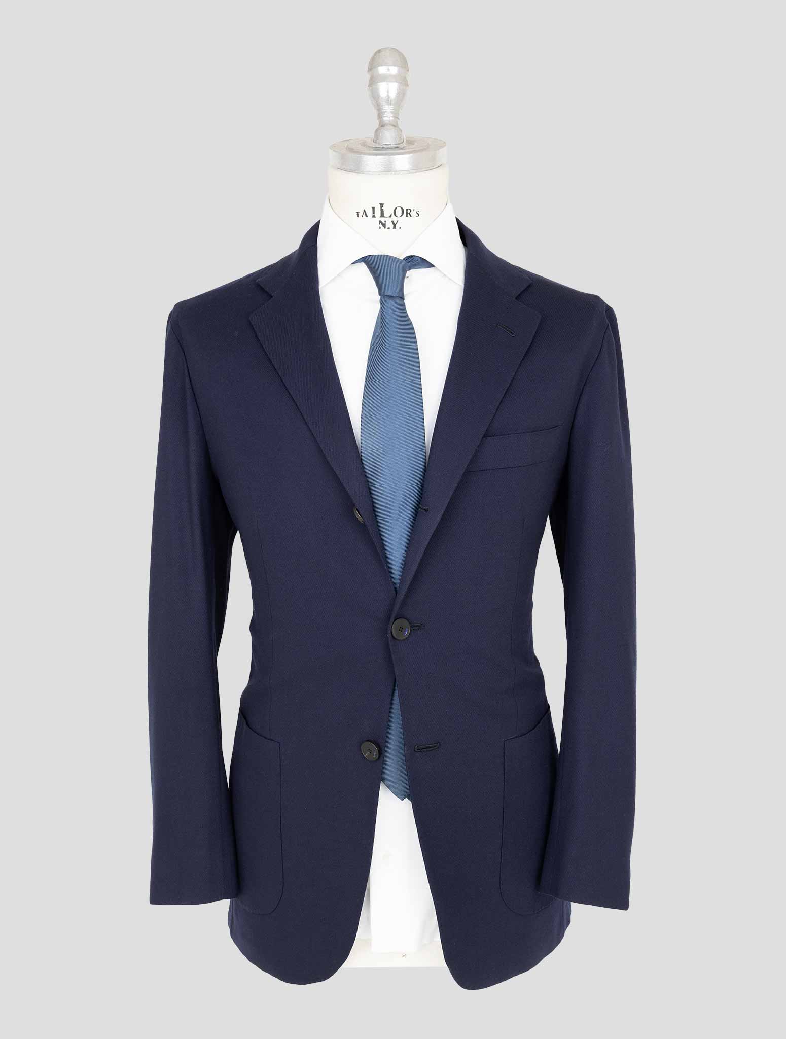 Kiton Knt Blue Virgin Wool Ea Suit