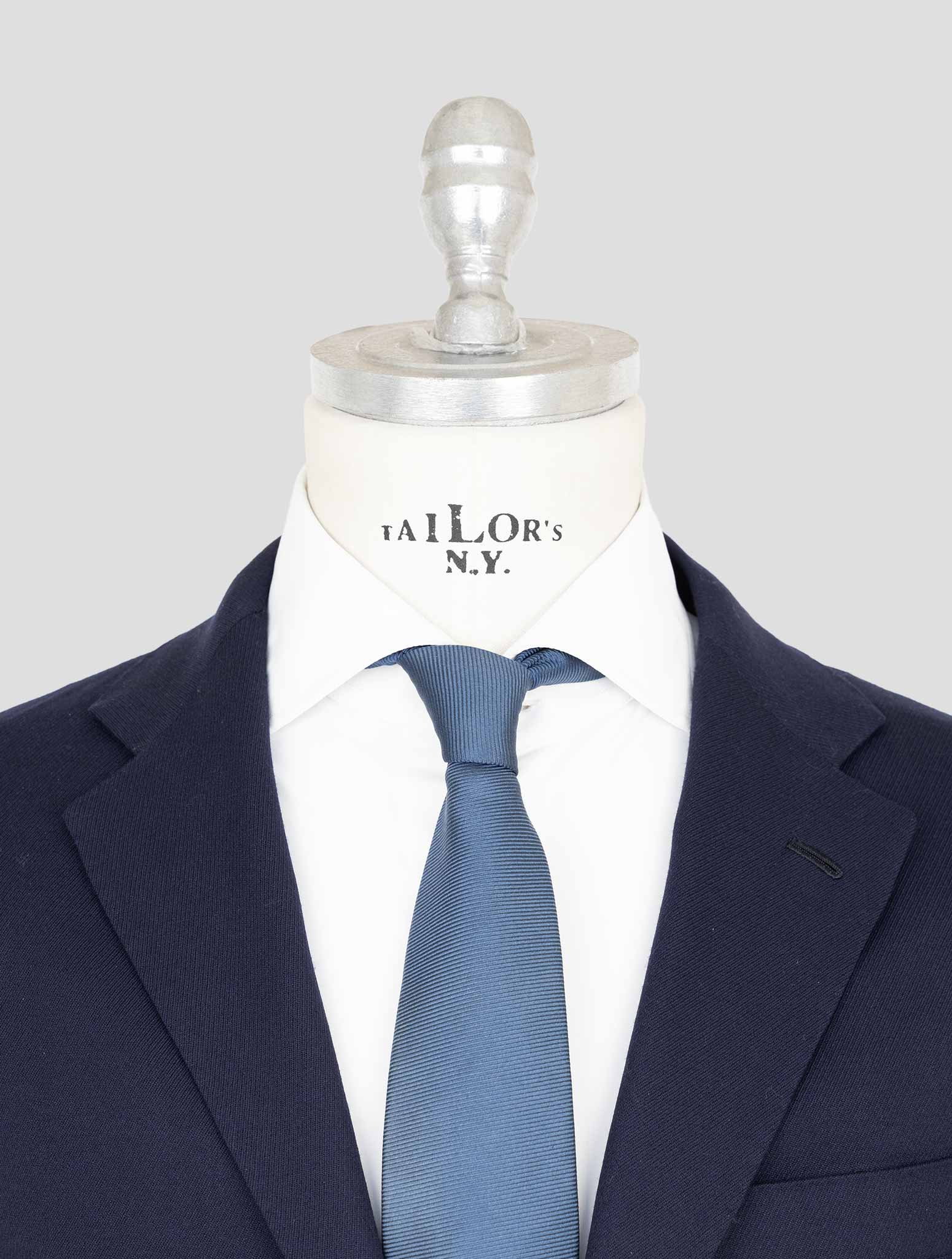 Kiton Knt Blue Virgin Wool Ea Suit