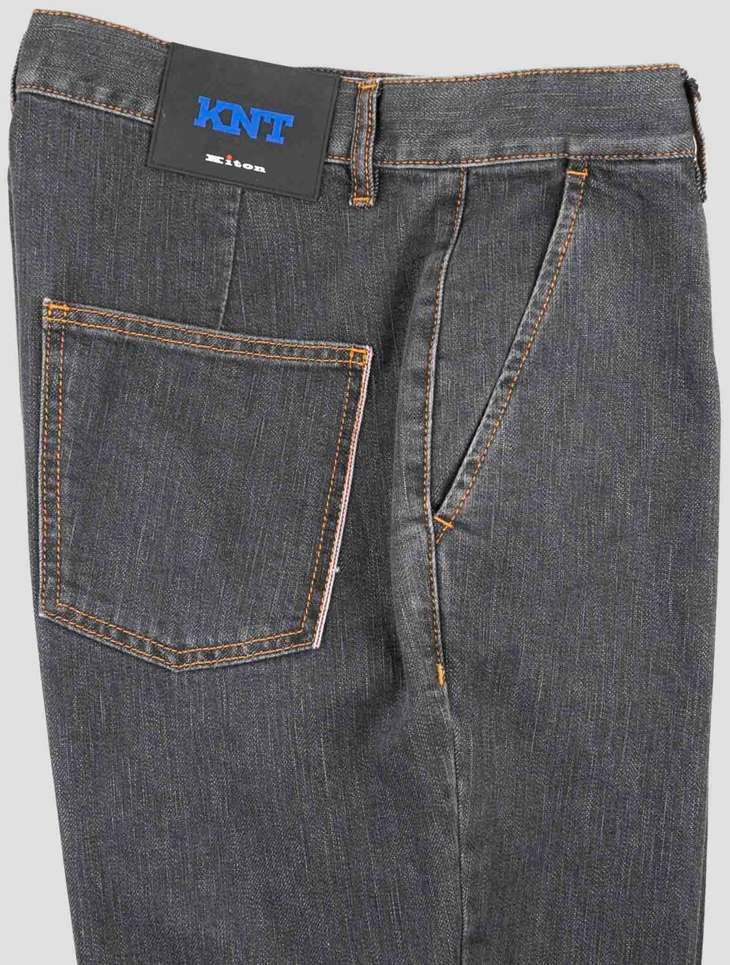 Kiton Knt Gray Cotton Pe Jeans