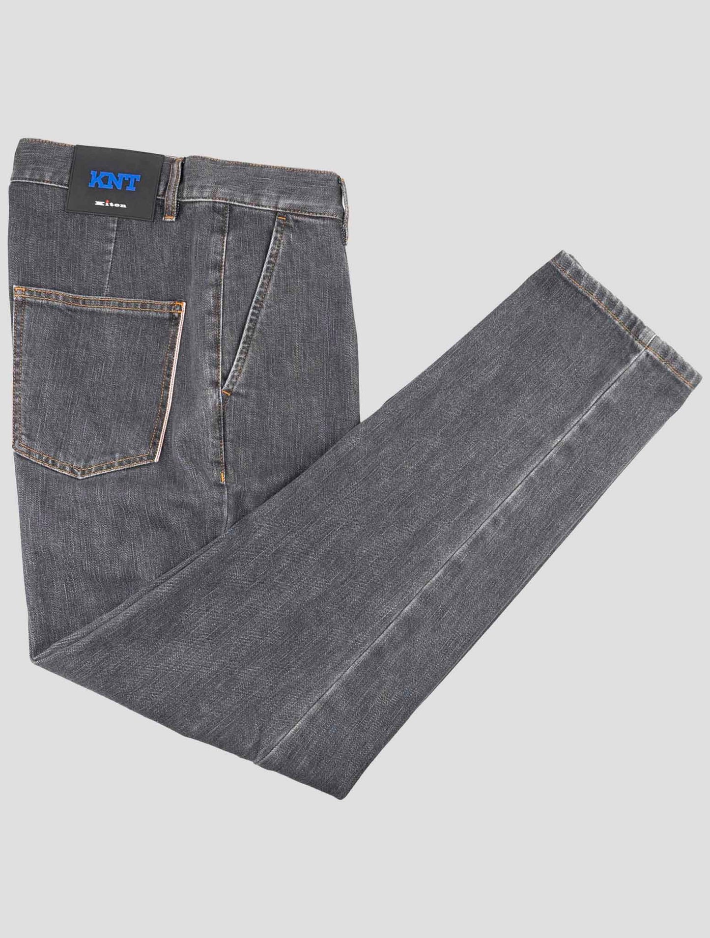 Kiton Knt Gray Cotton Pe Jeans