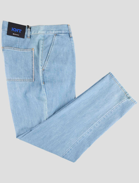 Kiton Knt Light Blue Cotton Pe Jeans