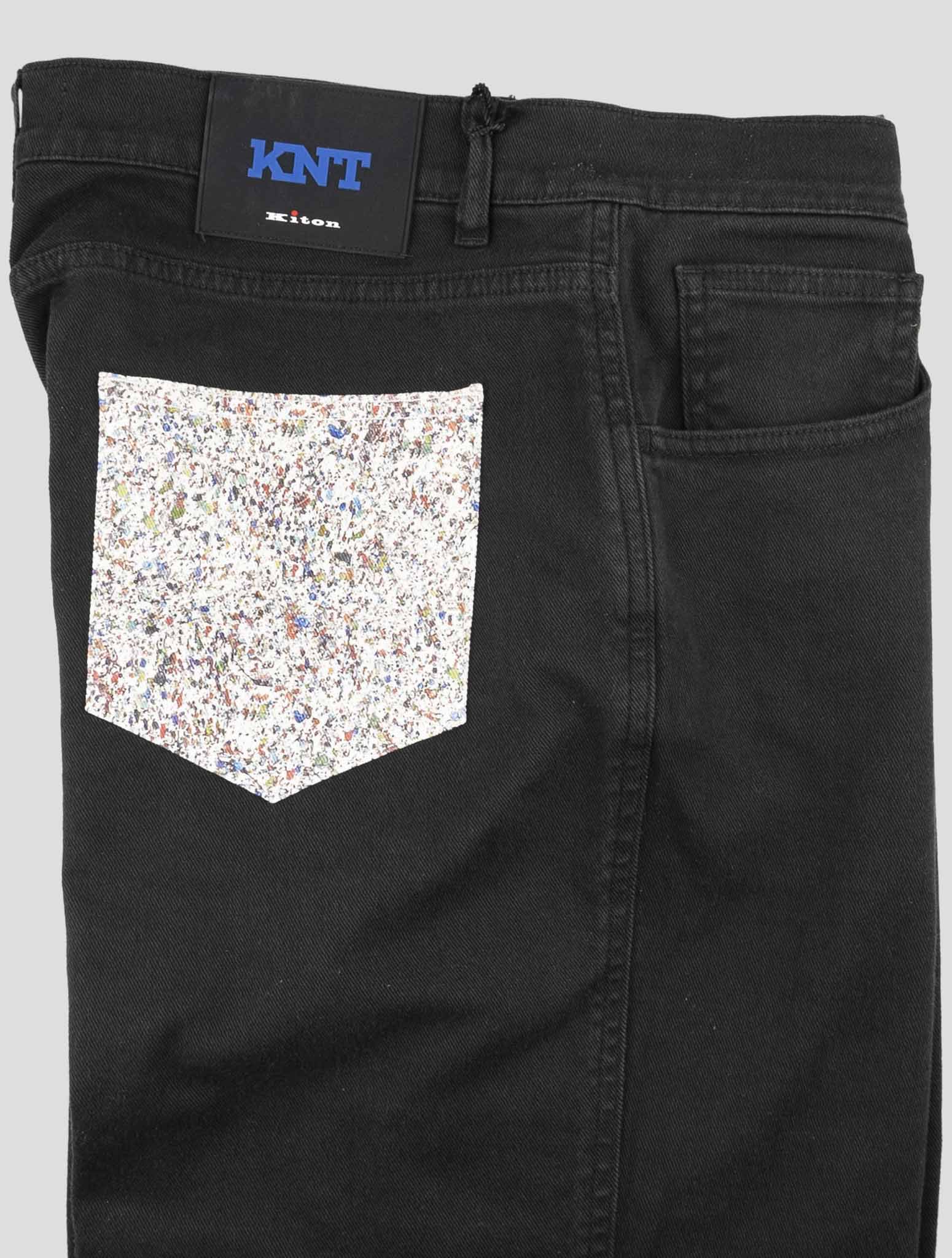 Kiton Knt Black Cotton Ea Pants