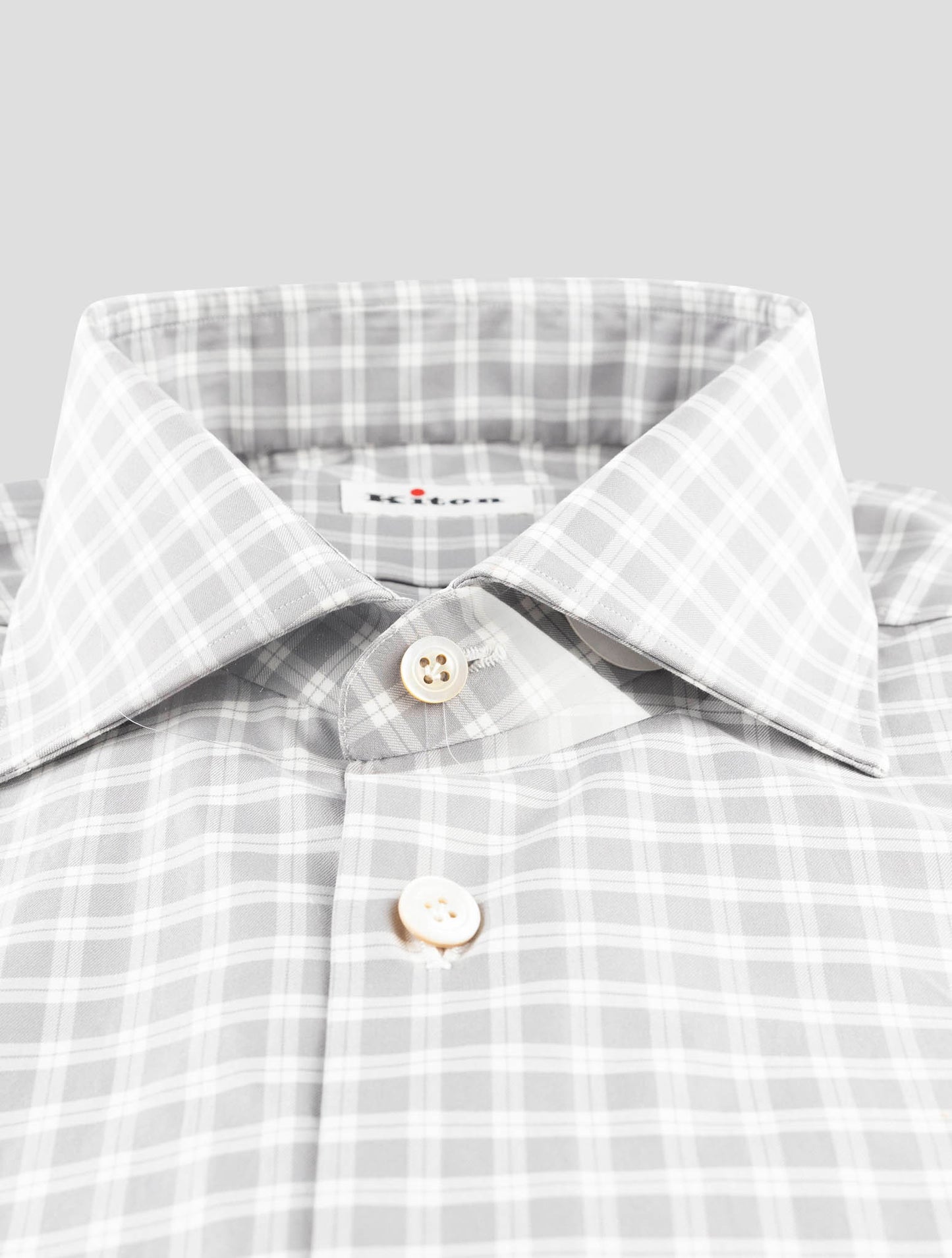Kiton Light Gray Cotton Shirt