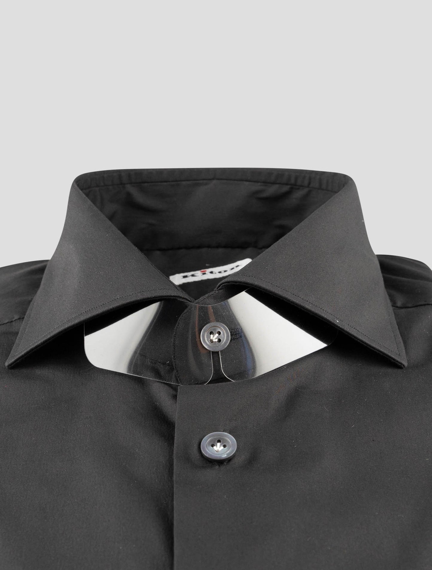 Kiton Black Cotton Shirt