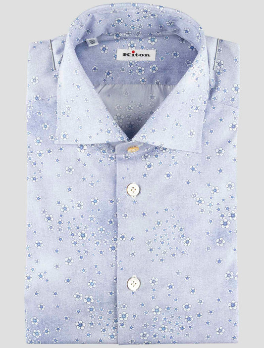 Kiton Light Blue Cotton Shirt