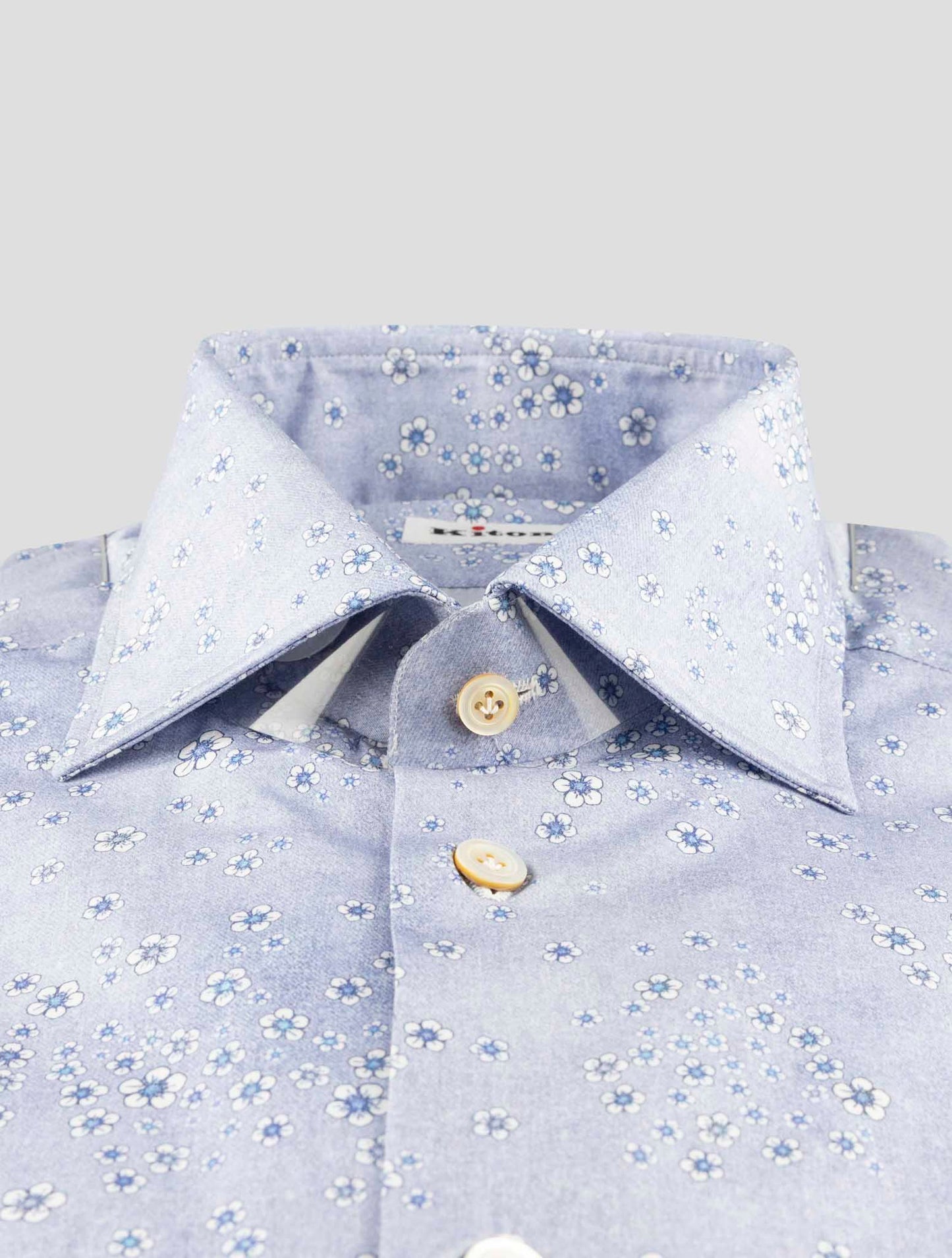Kiton Light Blue Cotton Shirt